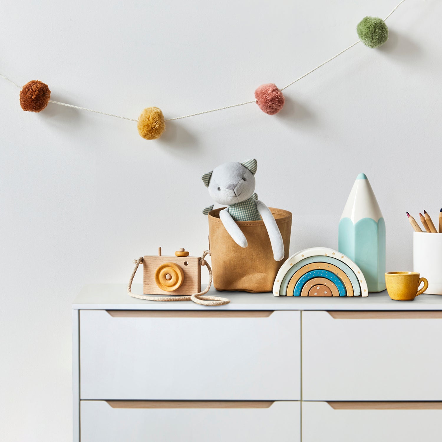 Cómoda Infantil Elena Natura/Blanco