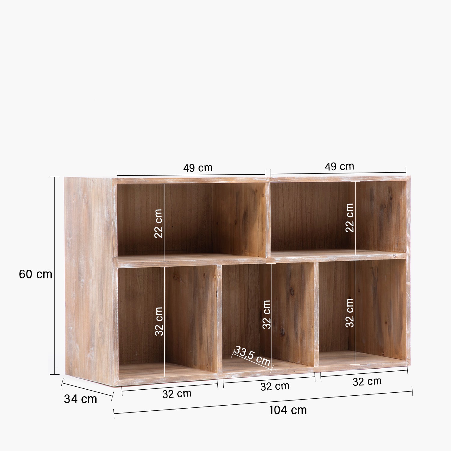 Organizador Kala Triple Natural (no incluye canastos)