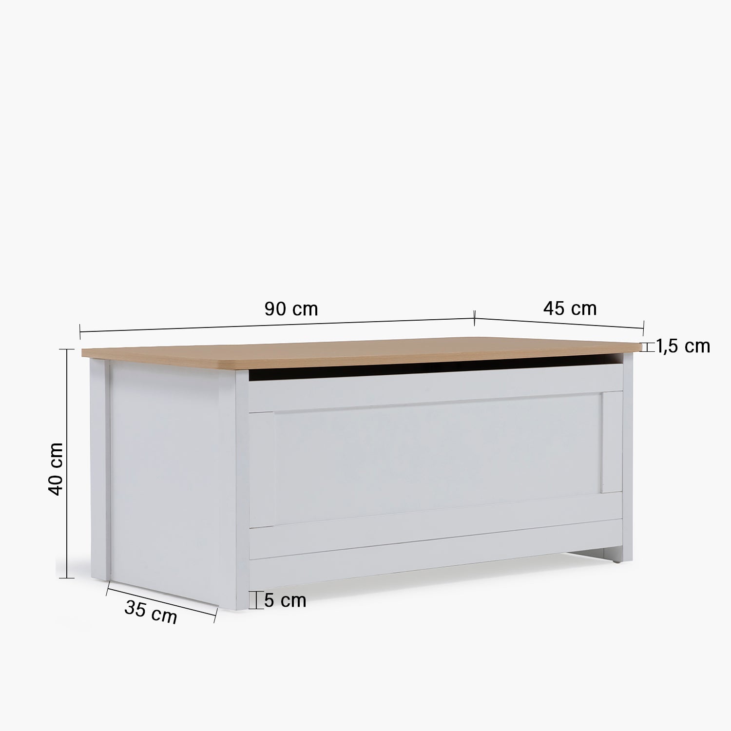 Baúl Clara Natura/Blanco