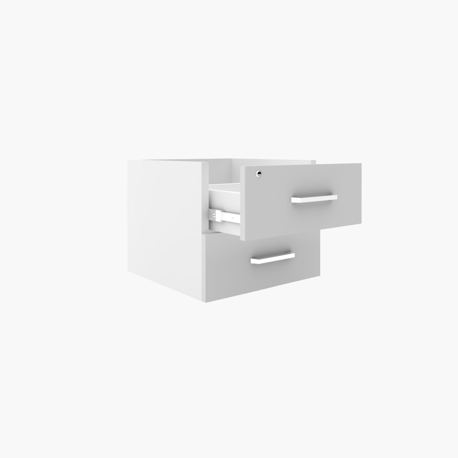 Cajonera Melamina Colgante Blanco para Escritorio Recto