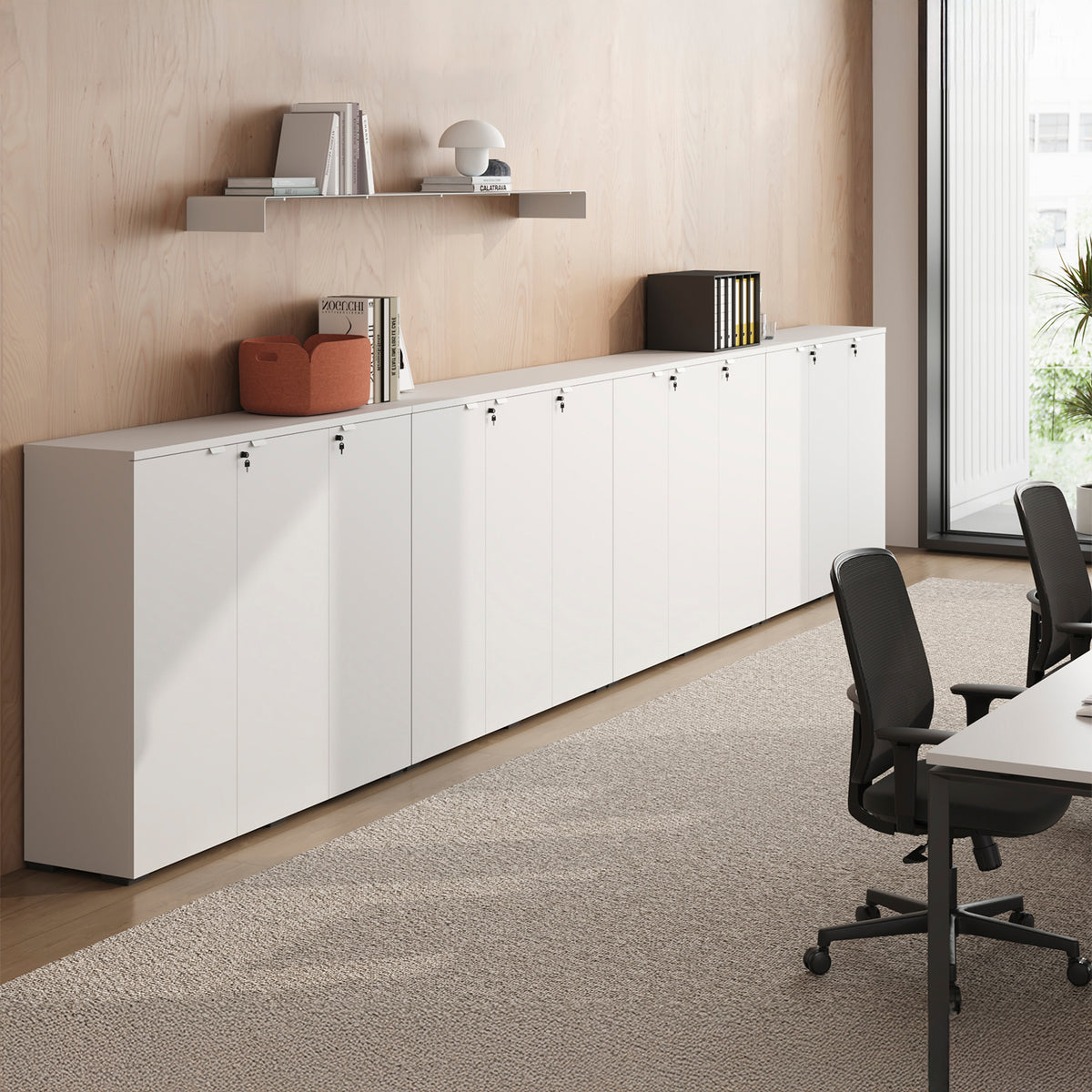 Gabinete Oficina Medio Space 3 puertas 150 Blanco