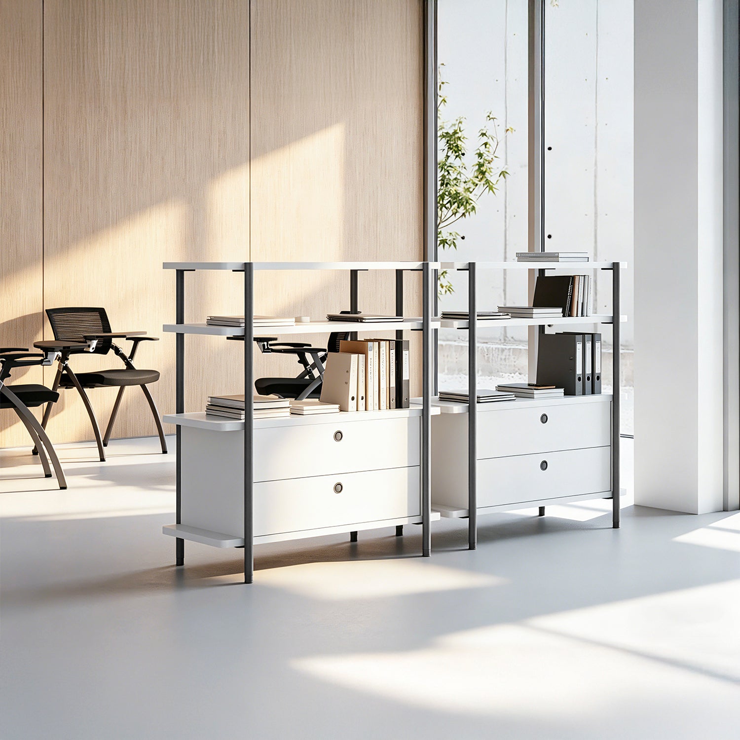 Gabinete Medio Flex 100 Natura/Gris