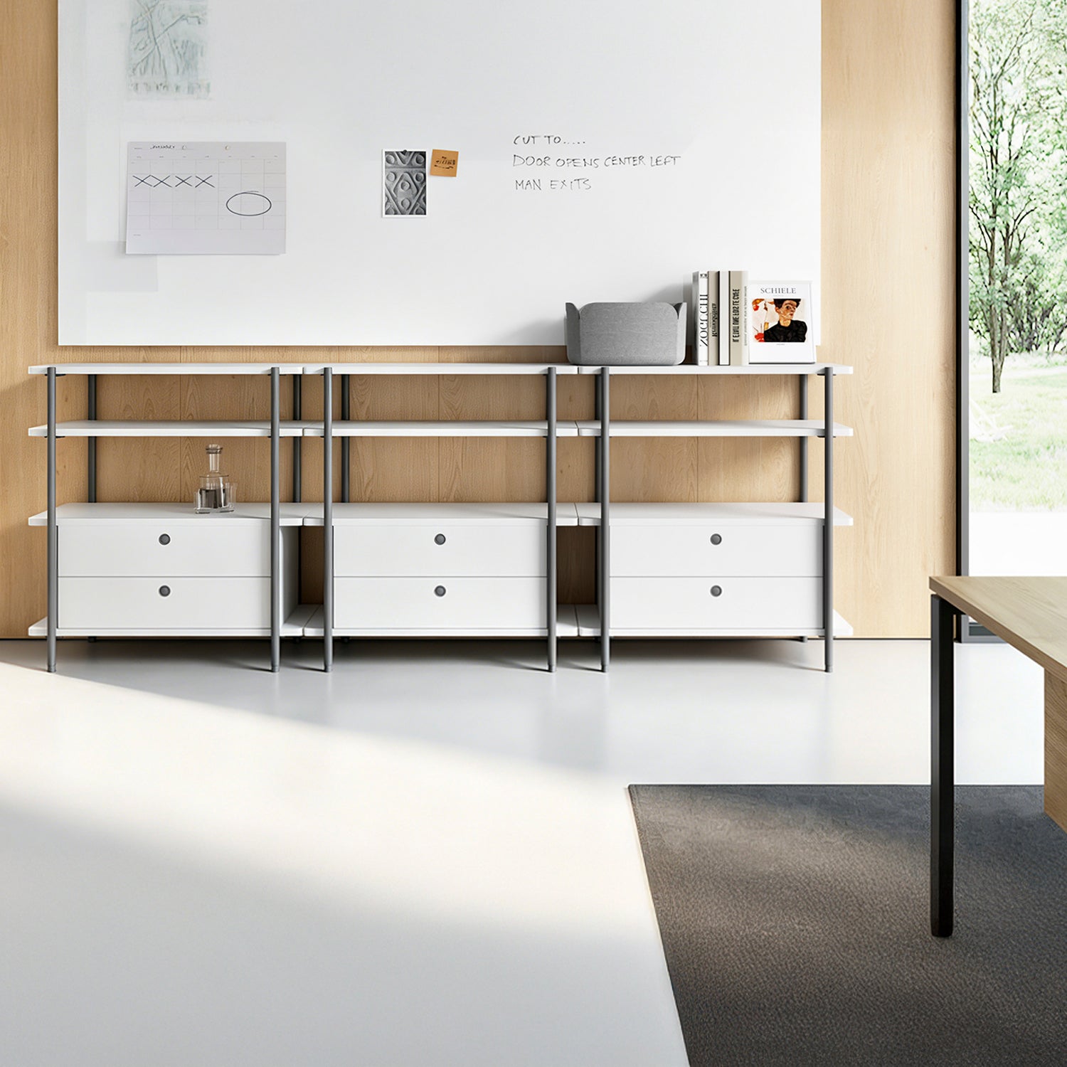 Gabinete Medio Flex 100 Natura/Gris