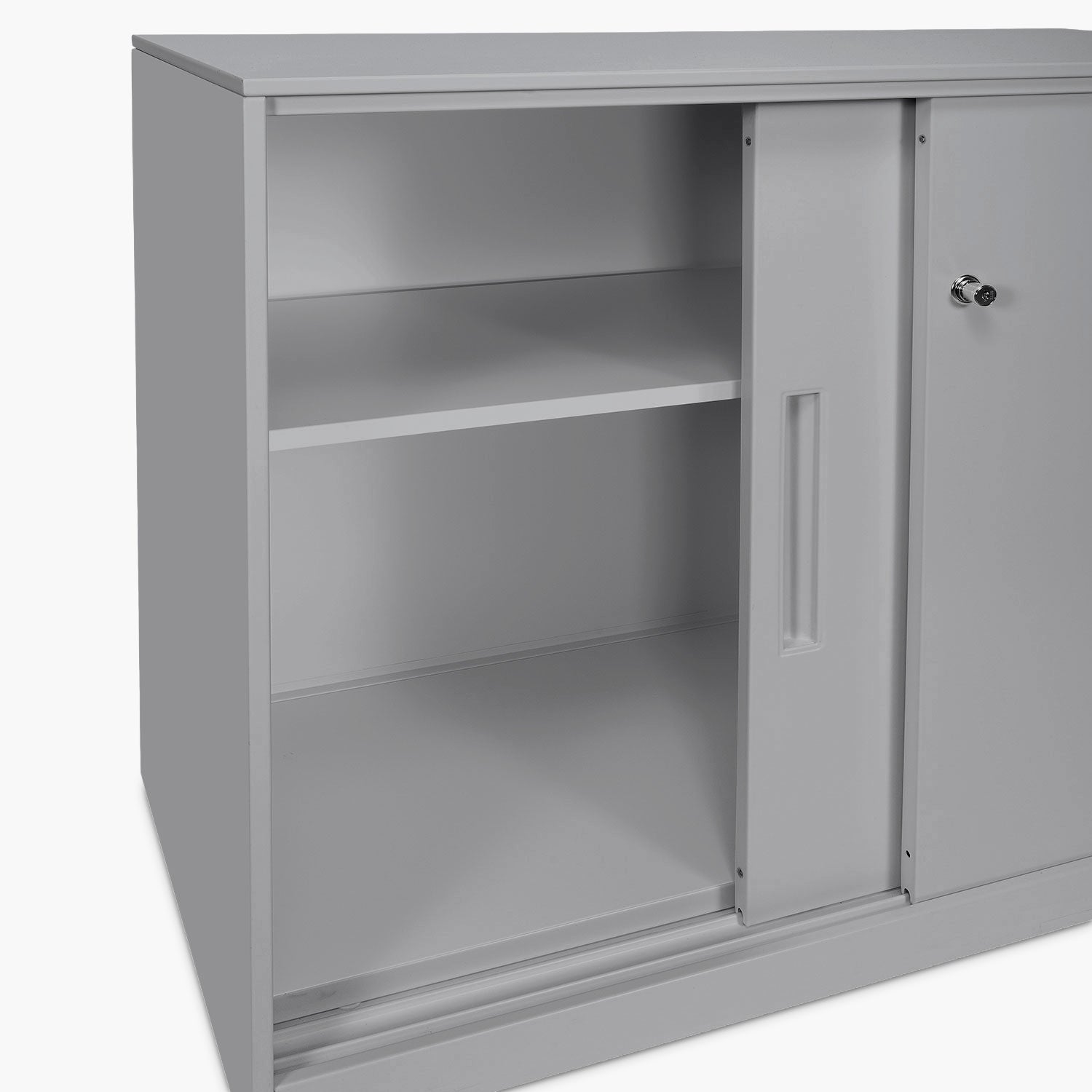 Gabinete Oficina Medio Metálico Con puertas Gris Claro