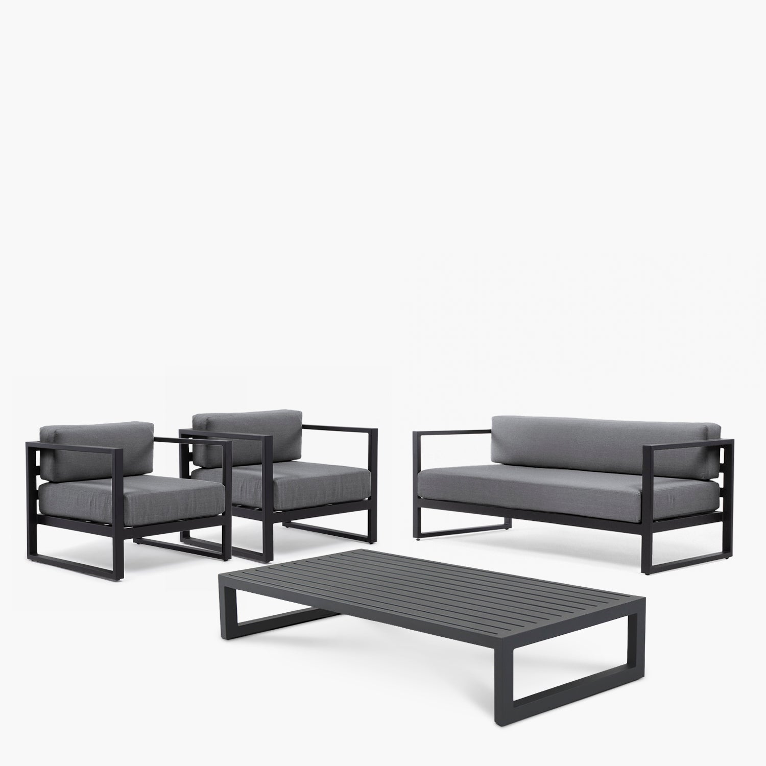 Pack Living Terraza Montego OLE Gris Oscuro/Gris