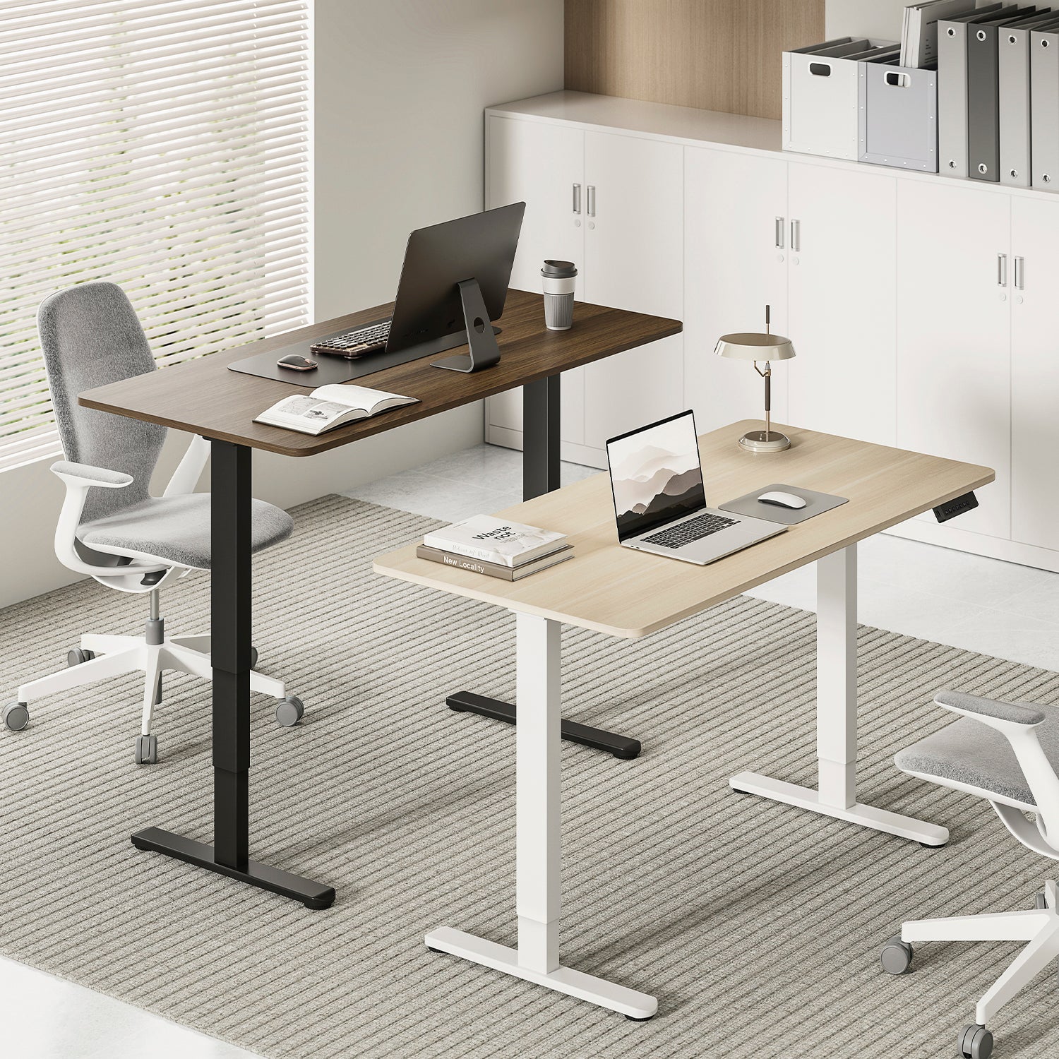 Base Acero Cosmo 120-200 Dual electrico Lite Blanco