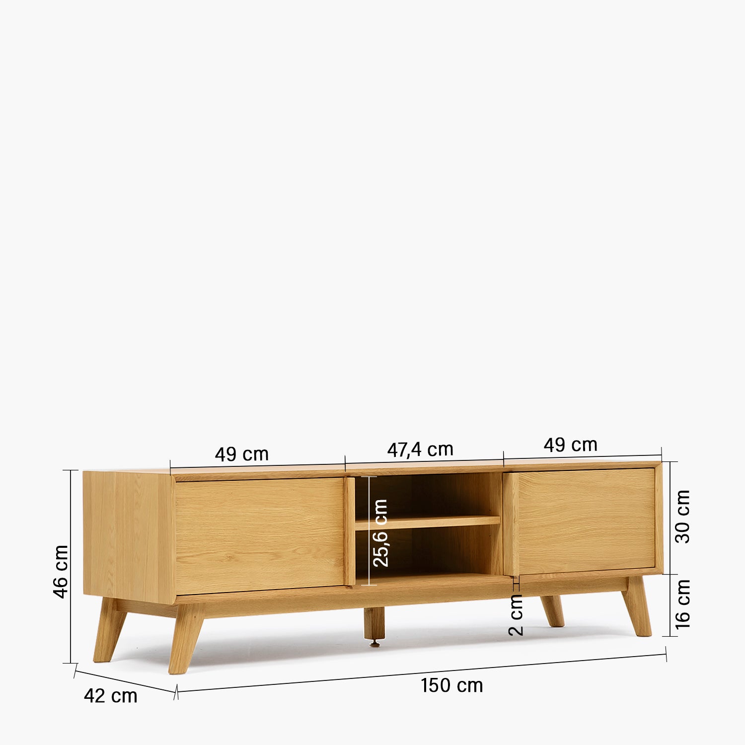 Rack TV Roda Natural