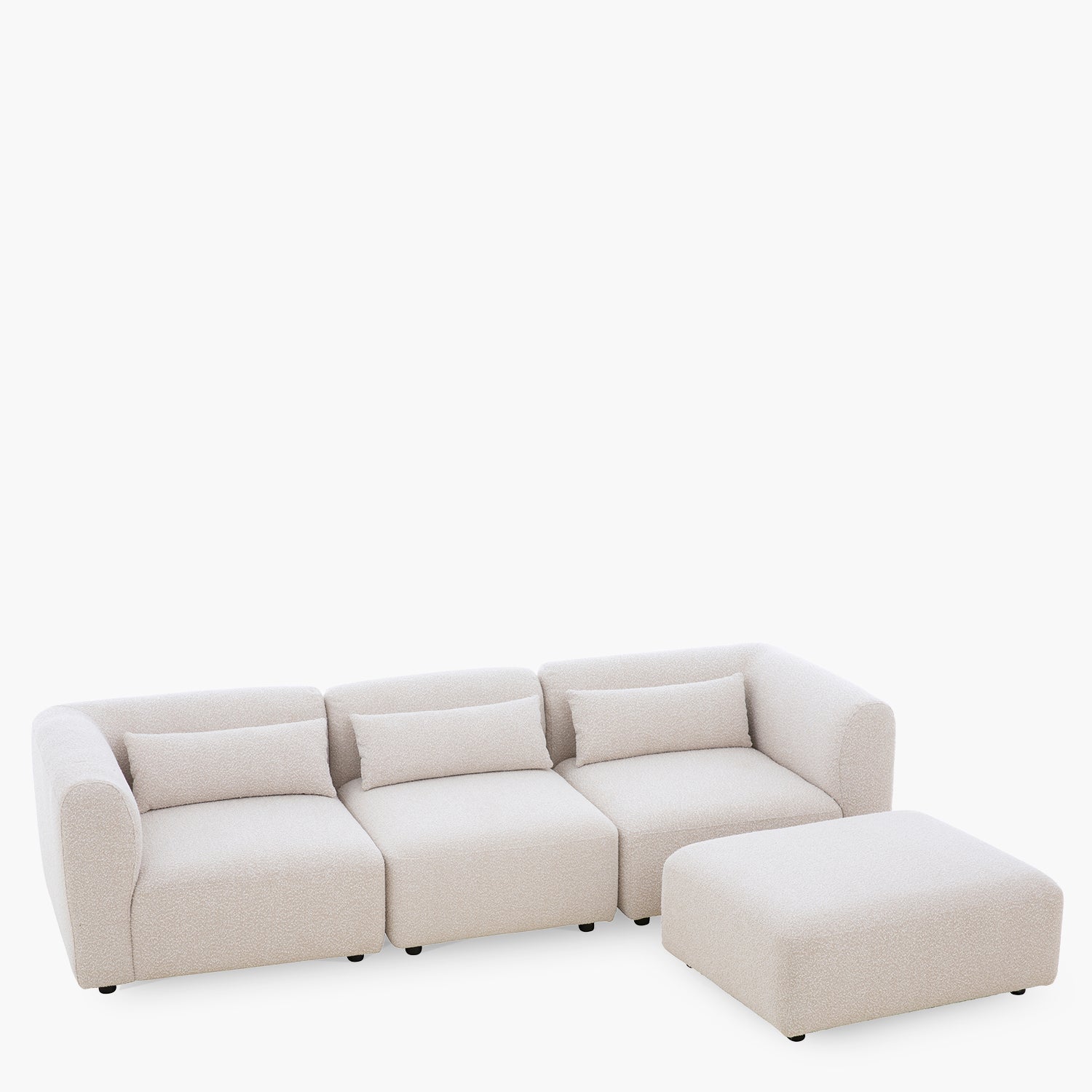 Seccional 3C Japandi Blanco