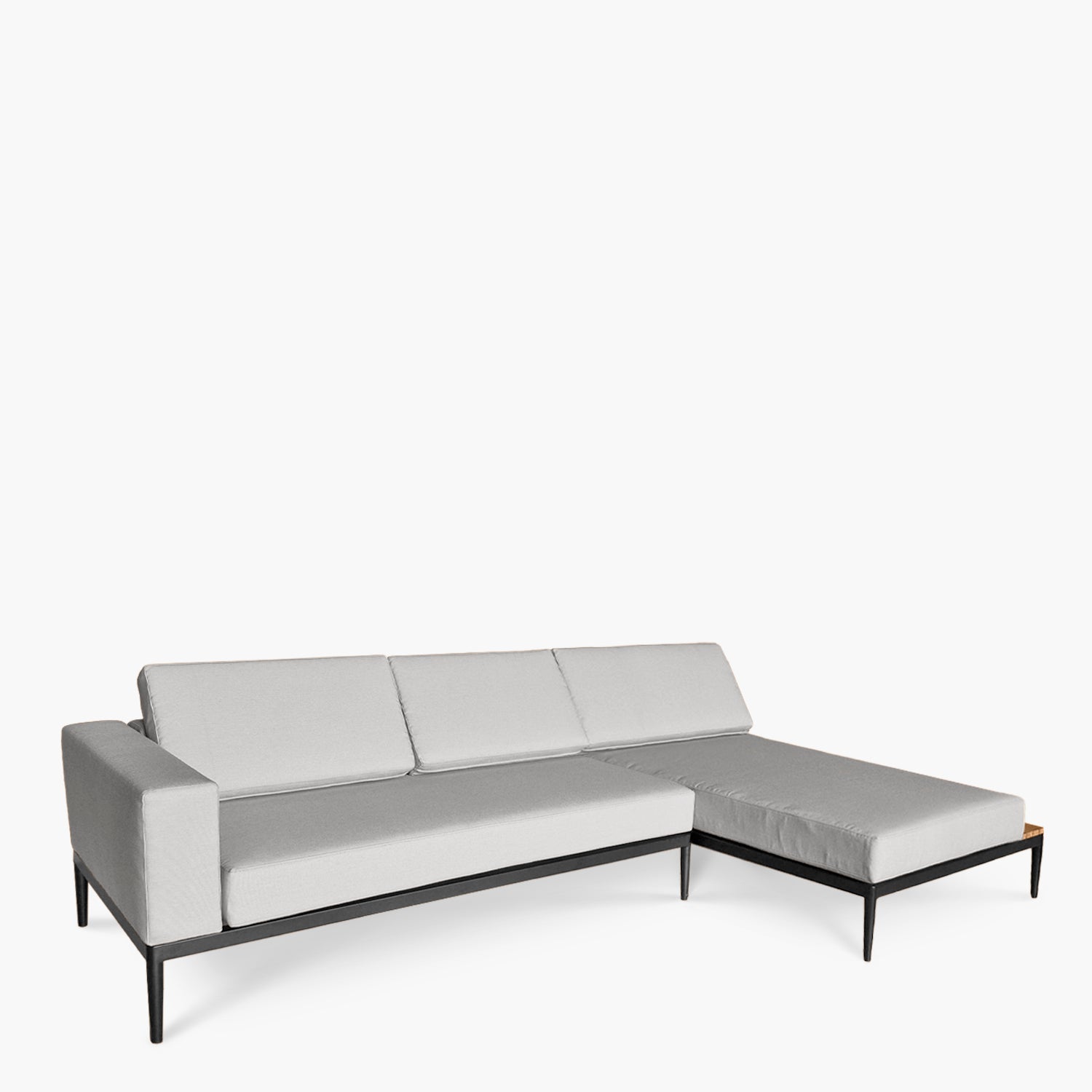 Seccional 2C + Chaise Derecho Long Bay Gris