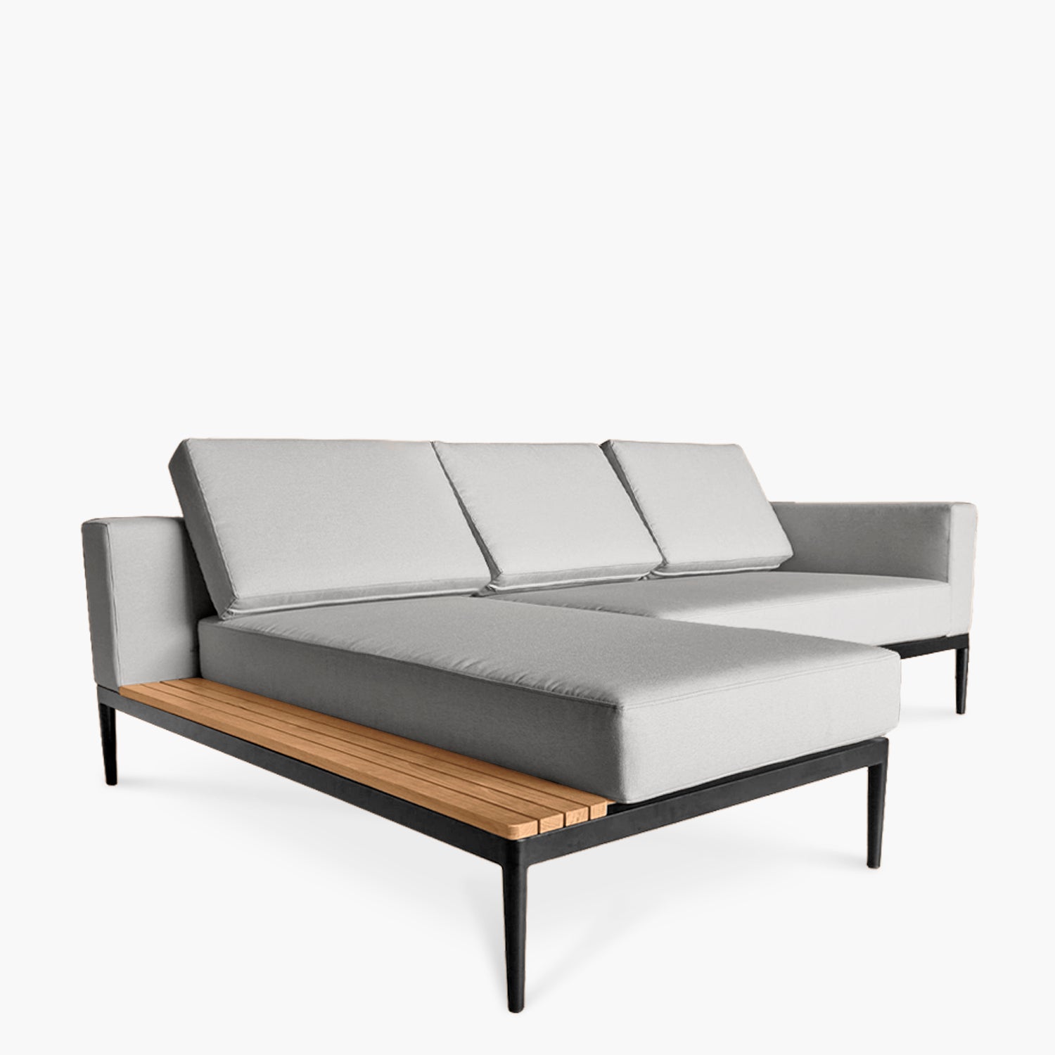 Seccional 2C + Chaise Izquierdo Long Bay Gris