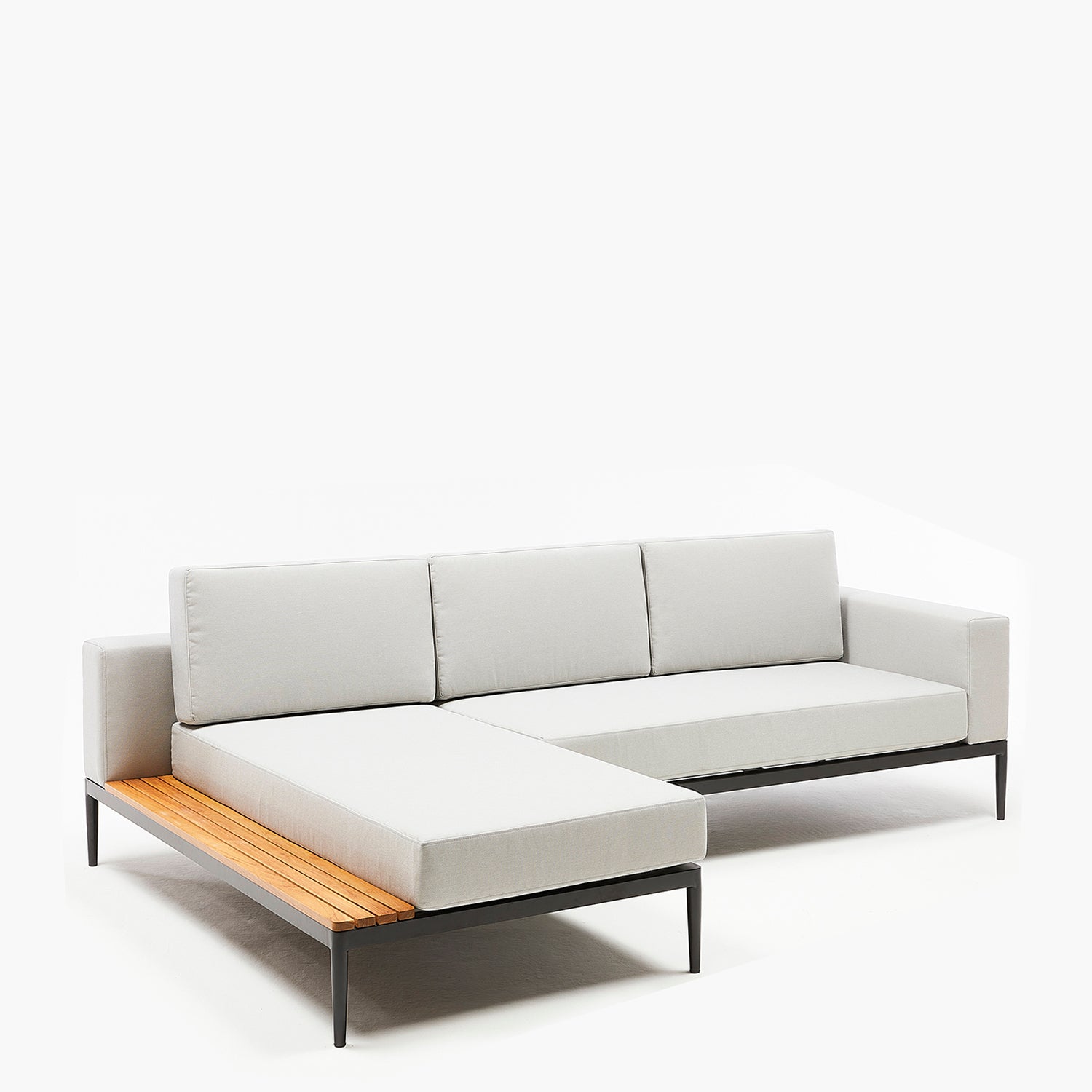 Seccional 2C + Chaise Izquierdo Long Bay Gris