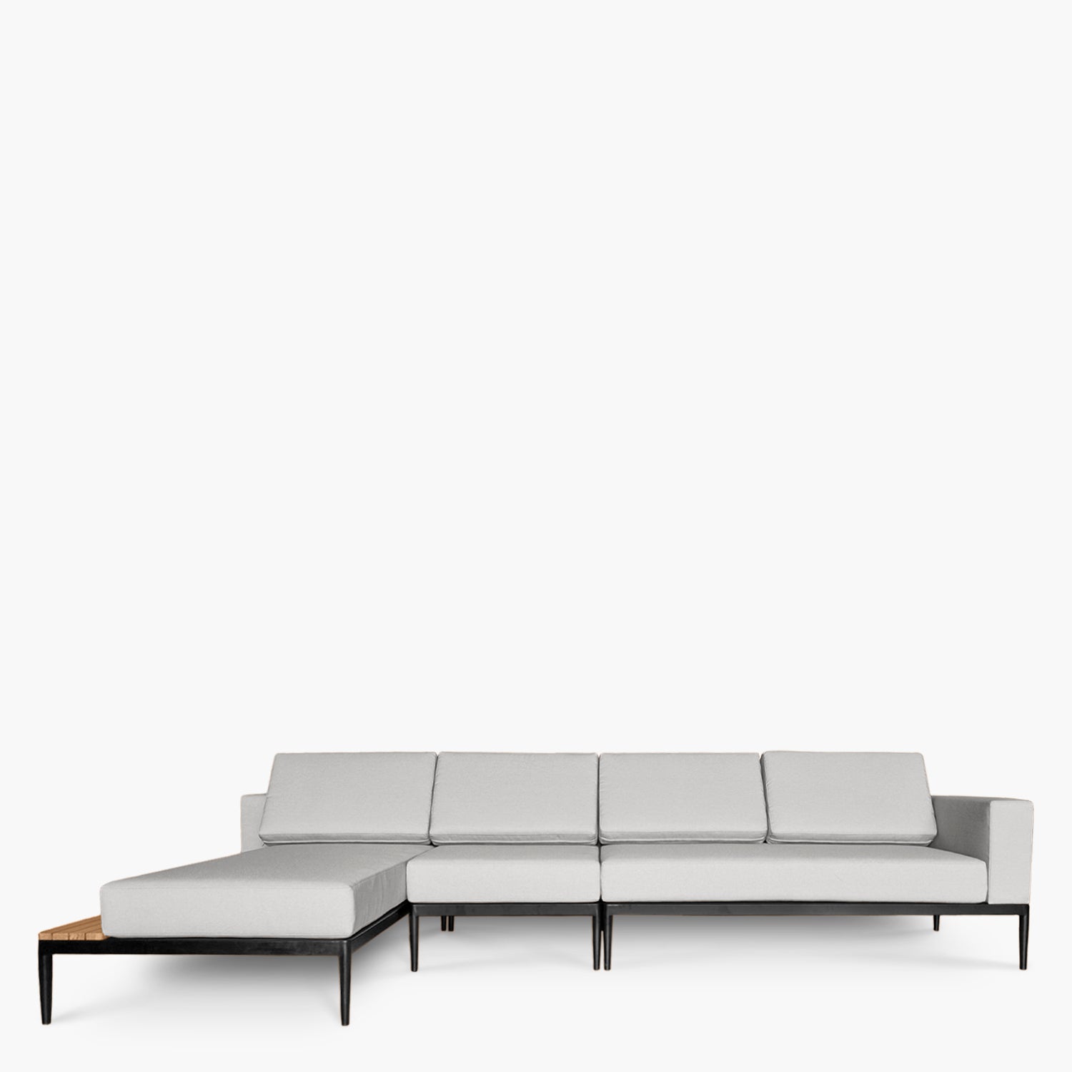 Seccional 3C + Chaise Izquierdo Long Bay Gris