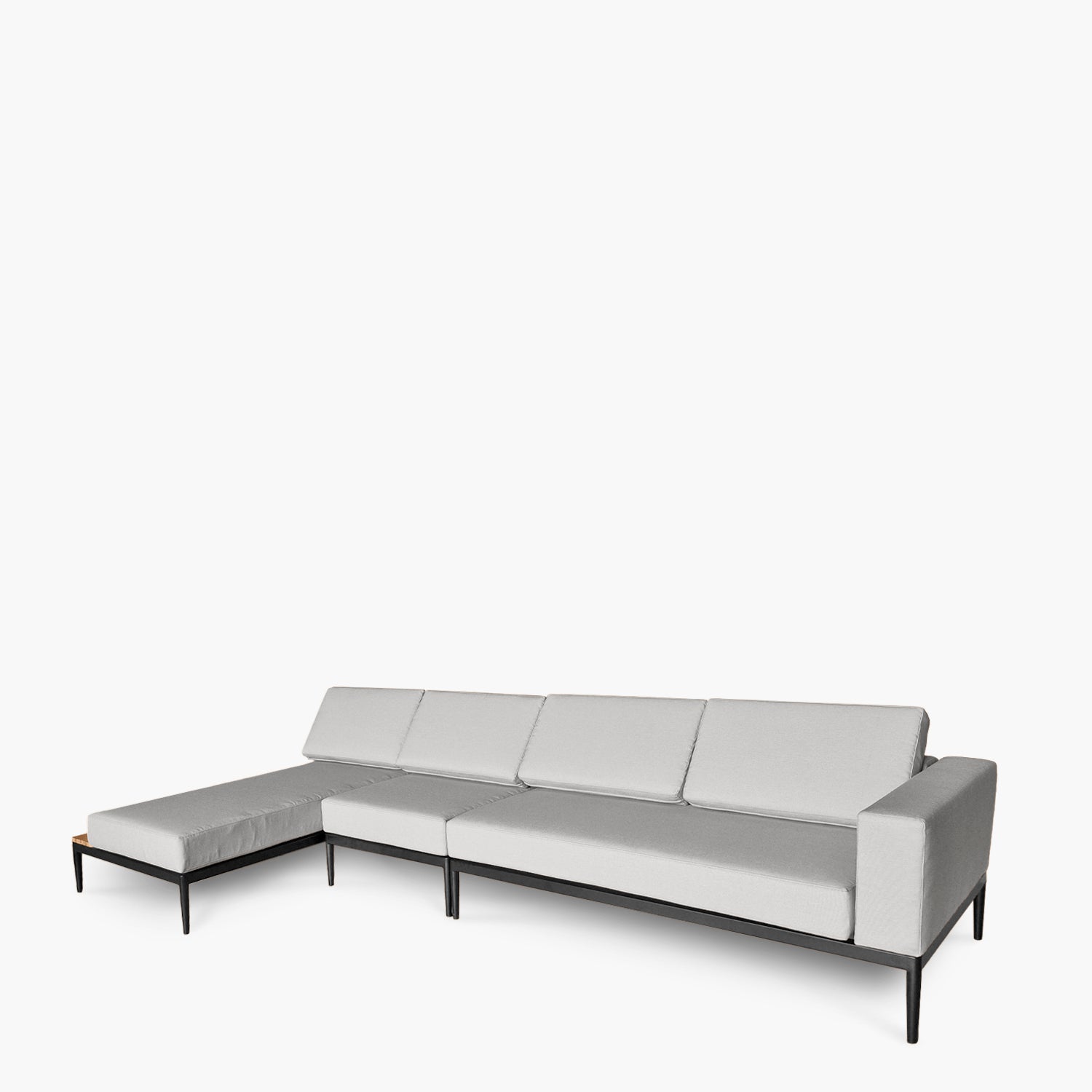 Seccional 3C + Chaise Izquierdo Long Bay Gris