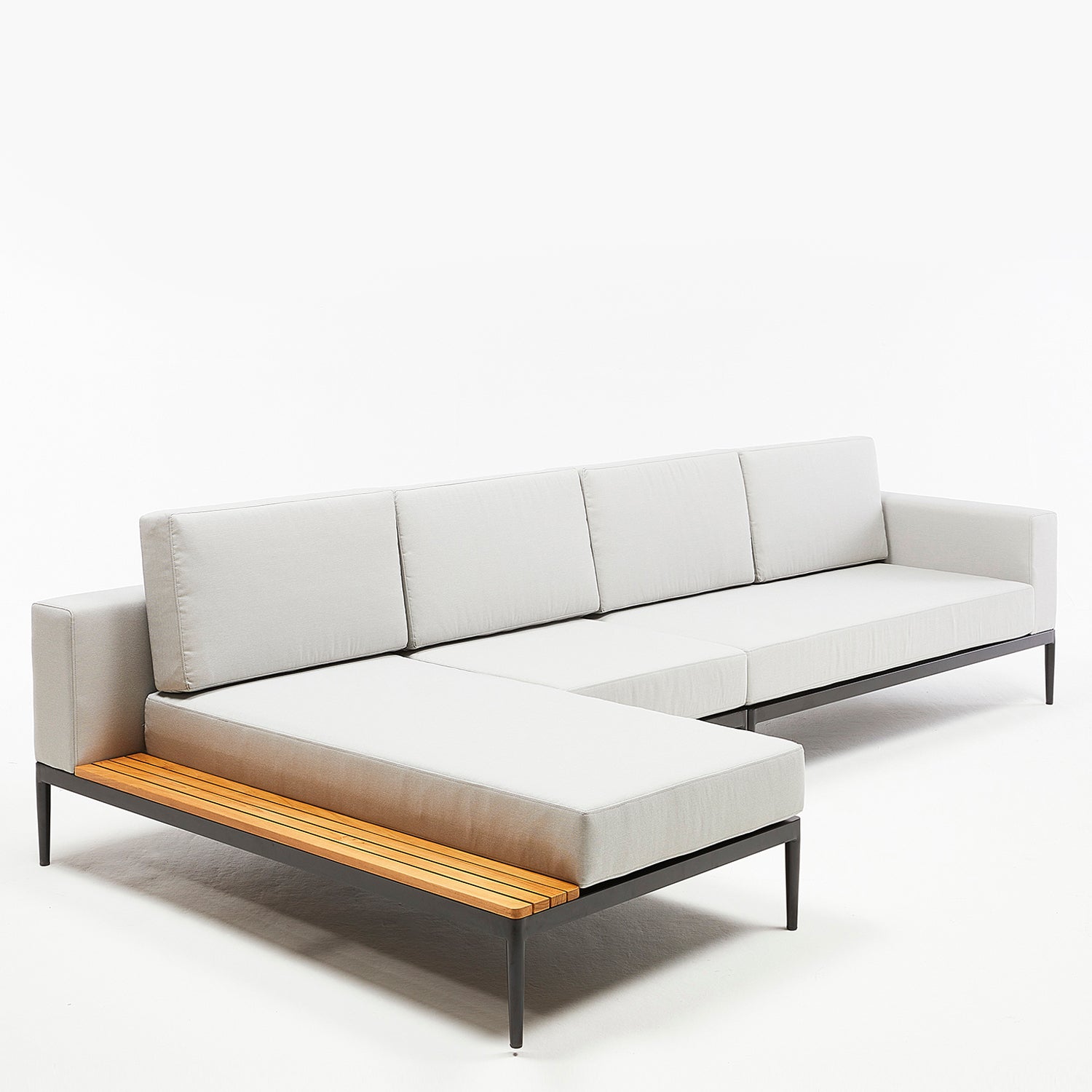 Seccional 3C + Chaise Izquierdo Long Bay Gris