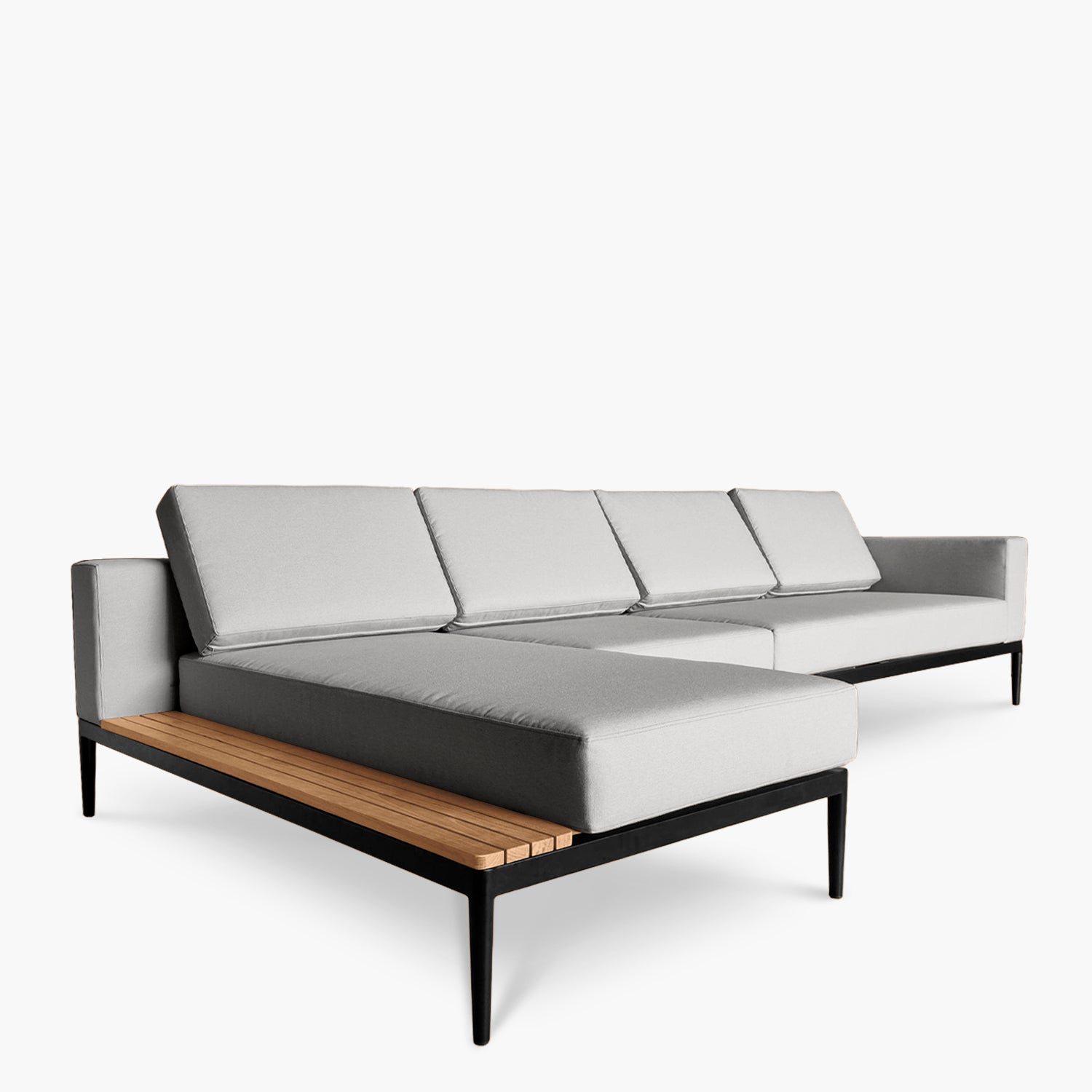 Seccional 3C + Chaise Izquierdo Long Bay Gris