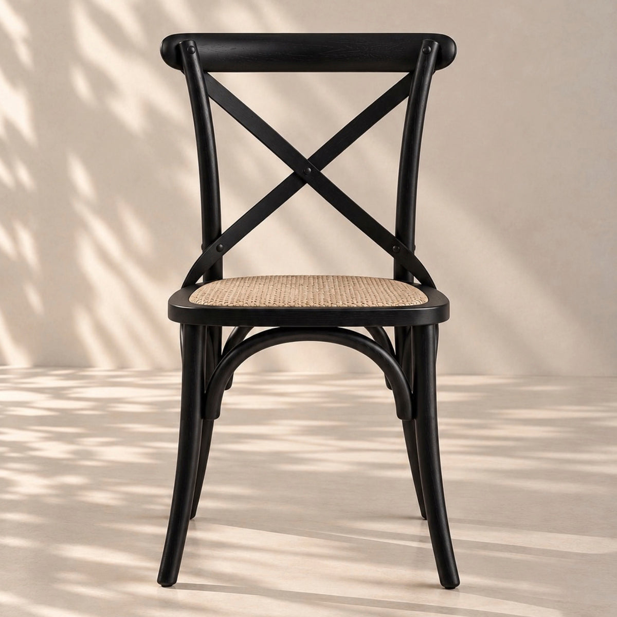 Silla Madera Tradition Rattan Negro