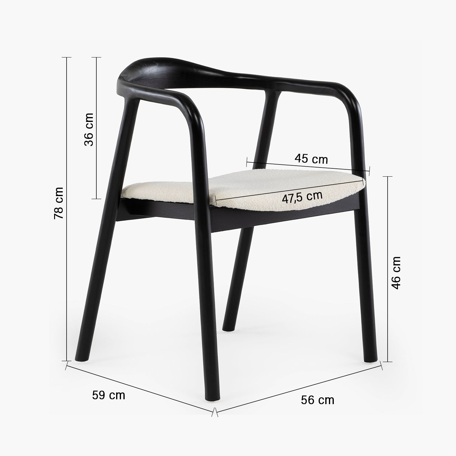Silla Madera Baltimore Negro