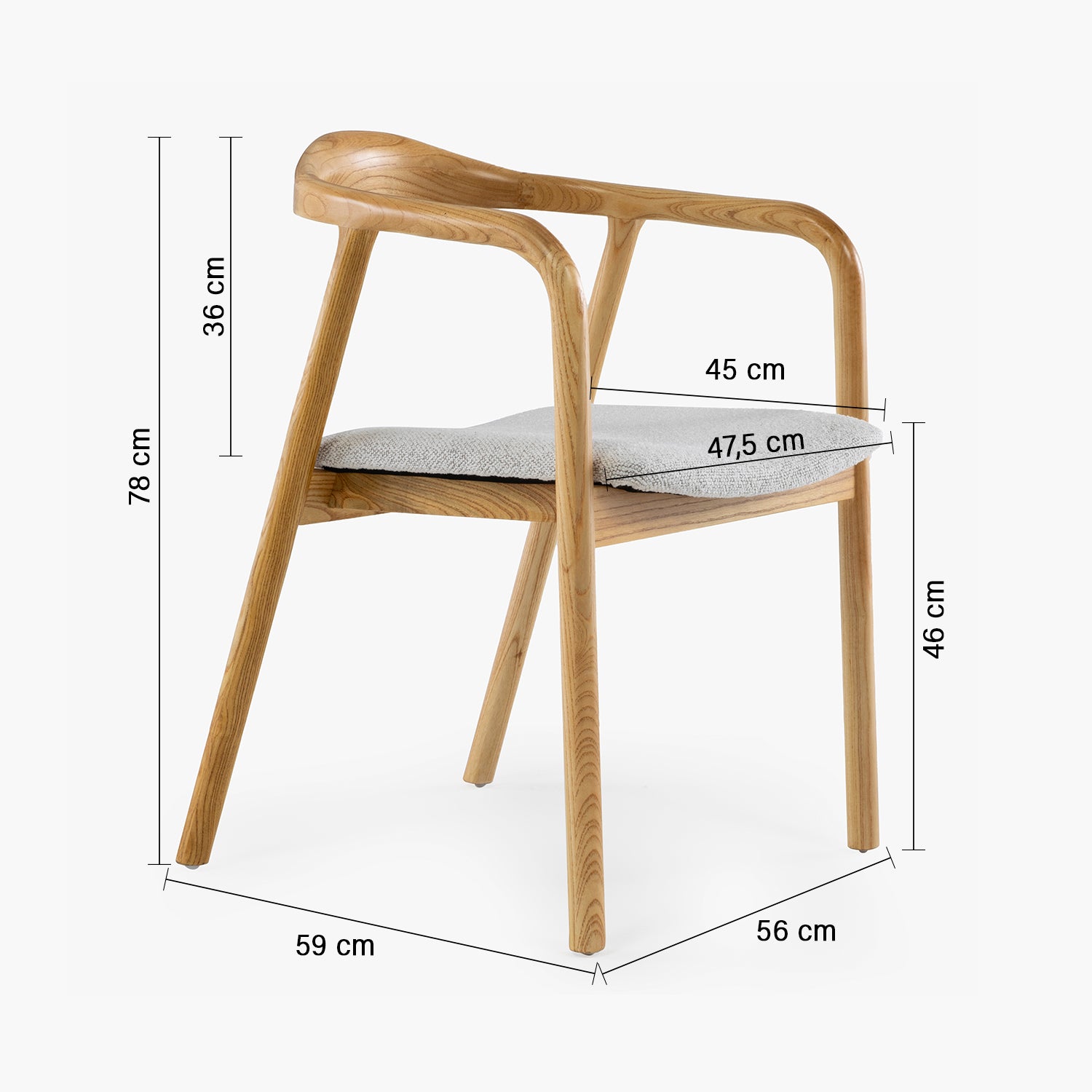 Silla Madera Baltimore Natural