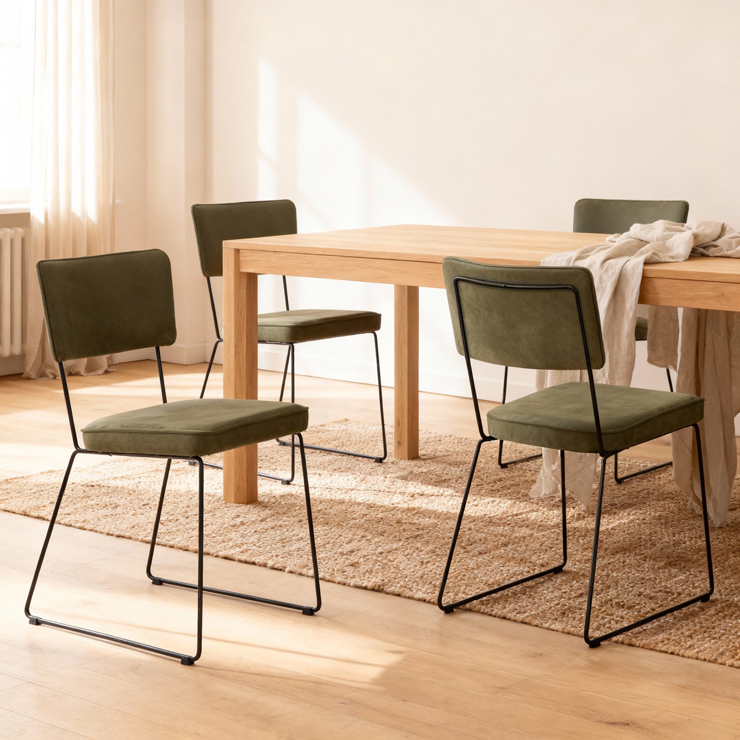Silla Comedor Roma Verde Musgo