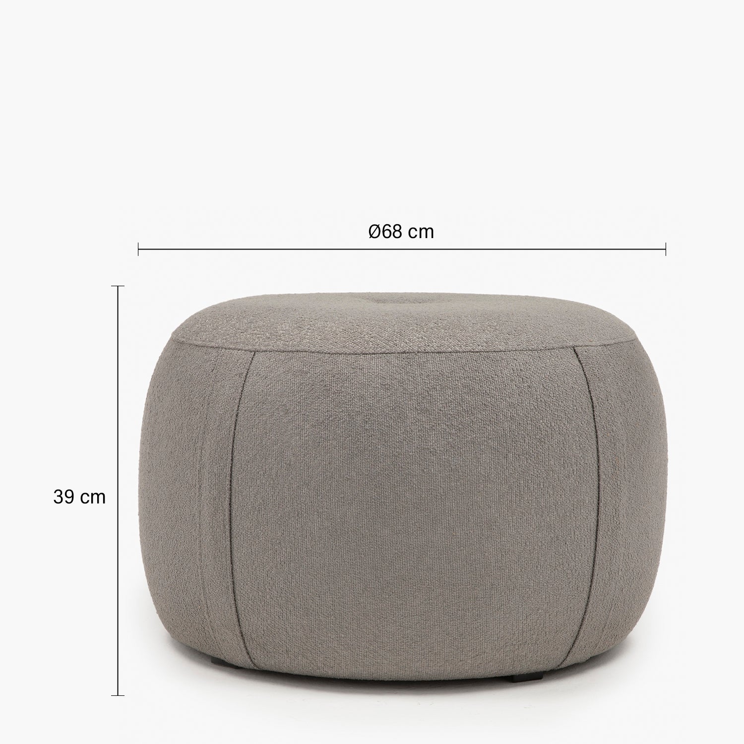 Pouf Margaret 68 Gris