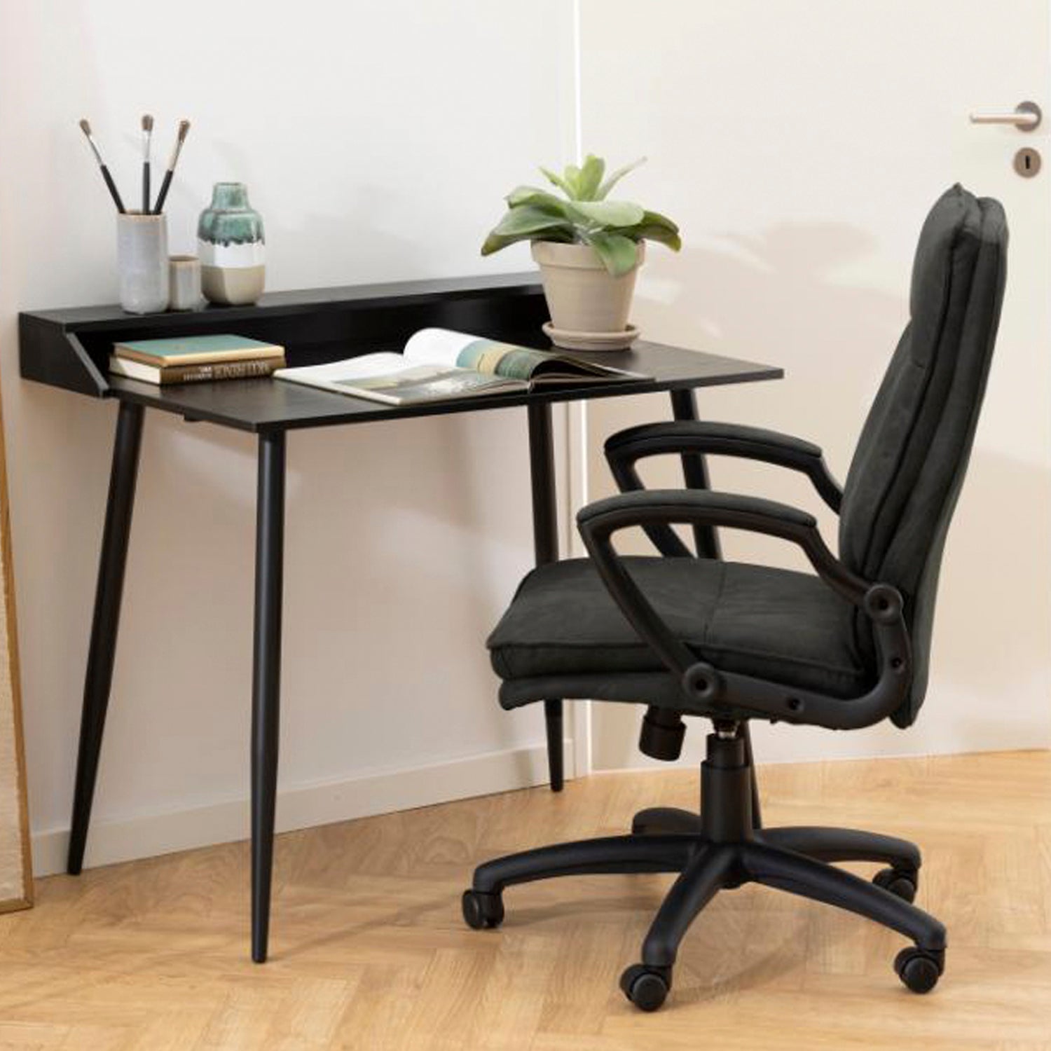 Silla Diseño Home Office York Gris Oscuro