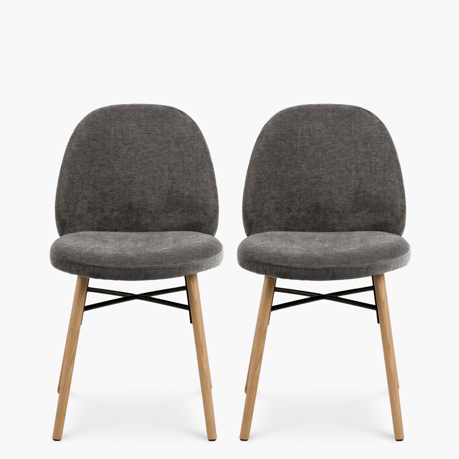 Pack 2 Silla Tapiz Remy Gris Oscuro