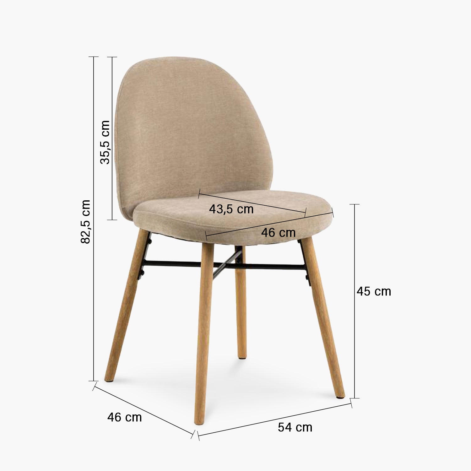 Pack 2 Silla Tapiz Remy Beige