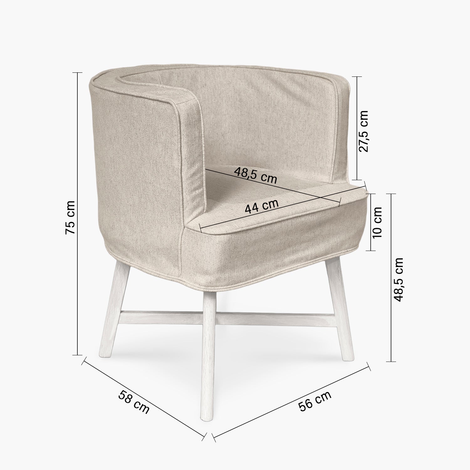 Silla Tapiz Millie Beige