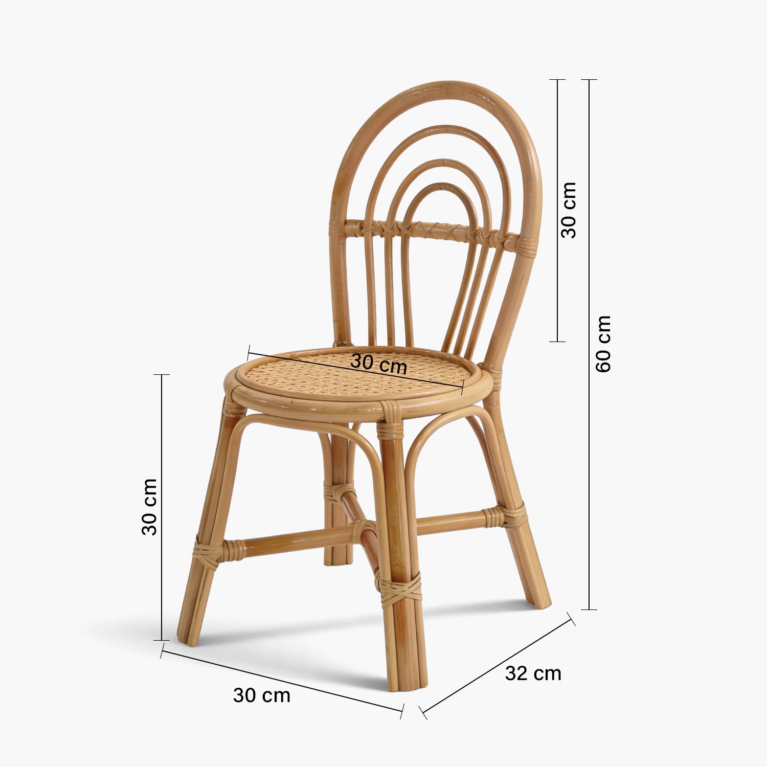Silla Infantil Ratan Antonella Natural