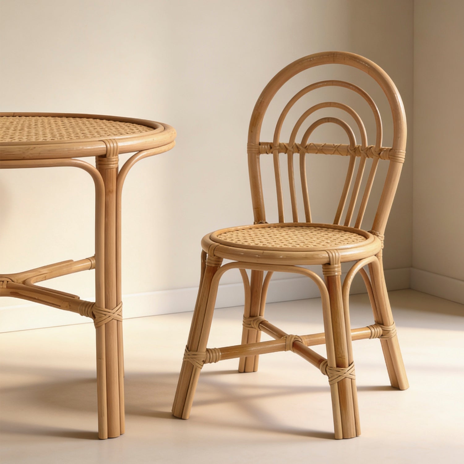 Silla Infantil Ratan Antonella Natural