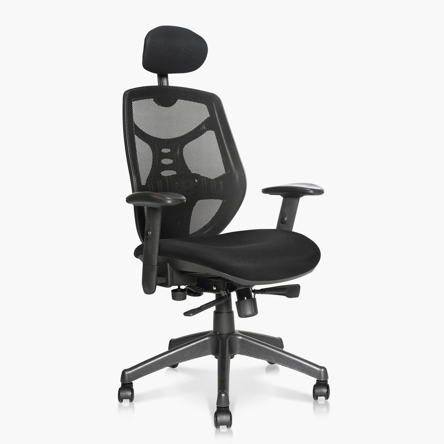 Silla Oficina Identity Base Nylon c/cabecero Negro