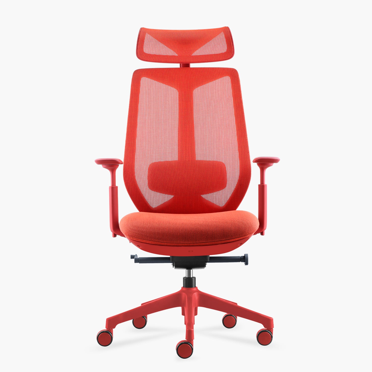 Silla Oficina Eve con cabecero Rojo