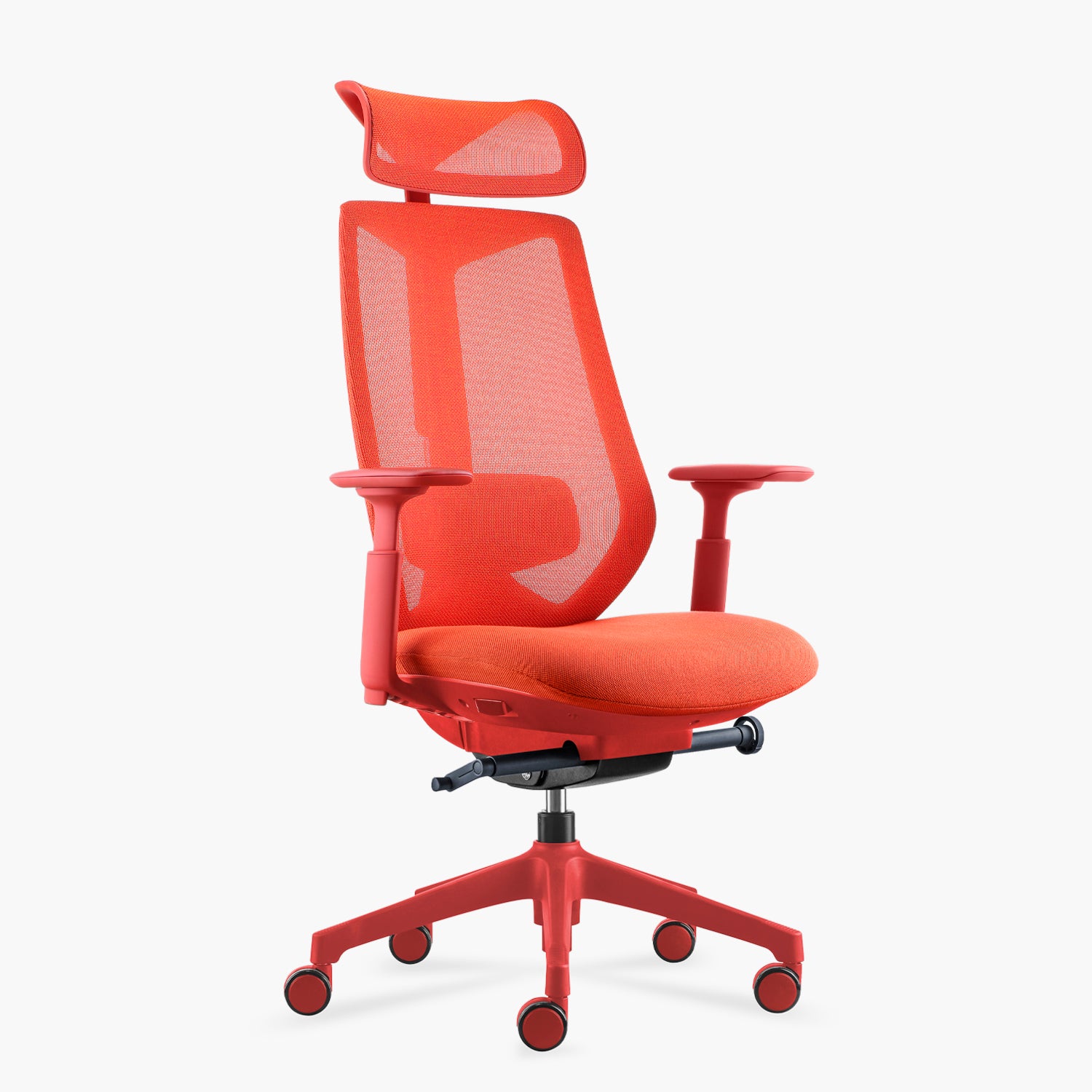 Silla Oficina Eve con cabecero Rojo