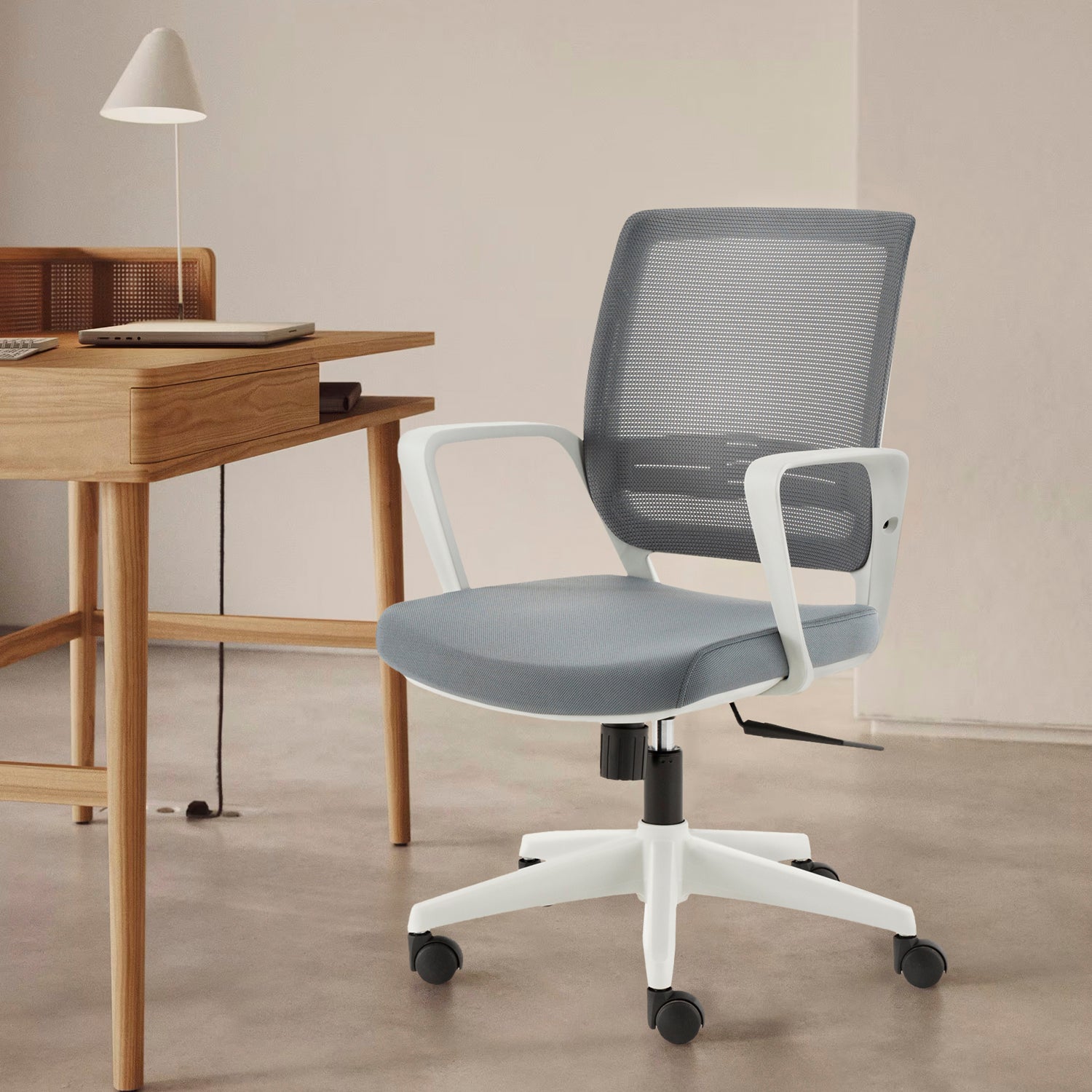 Silla Oficina Job Base Nylon Gris Claro