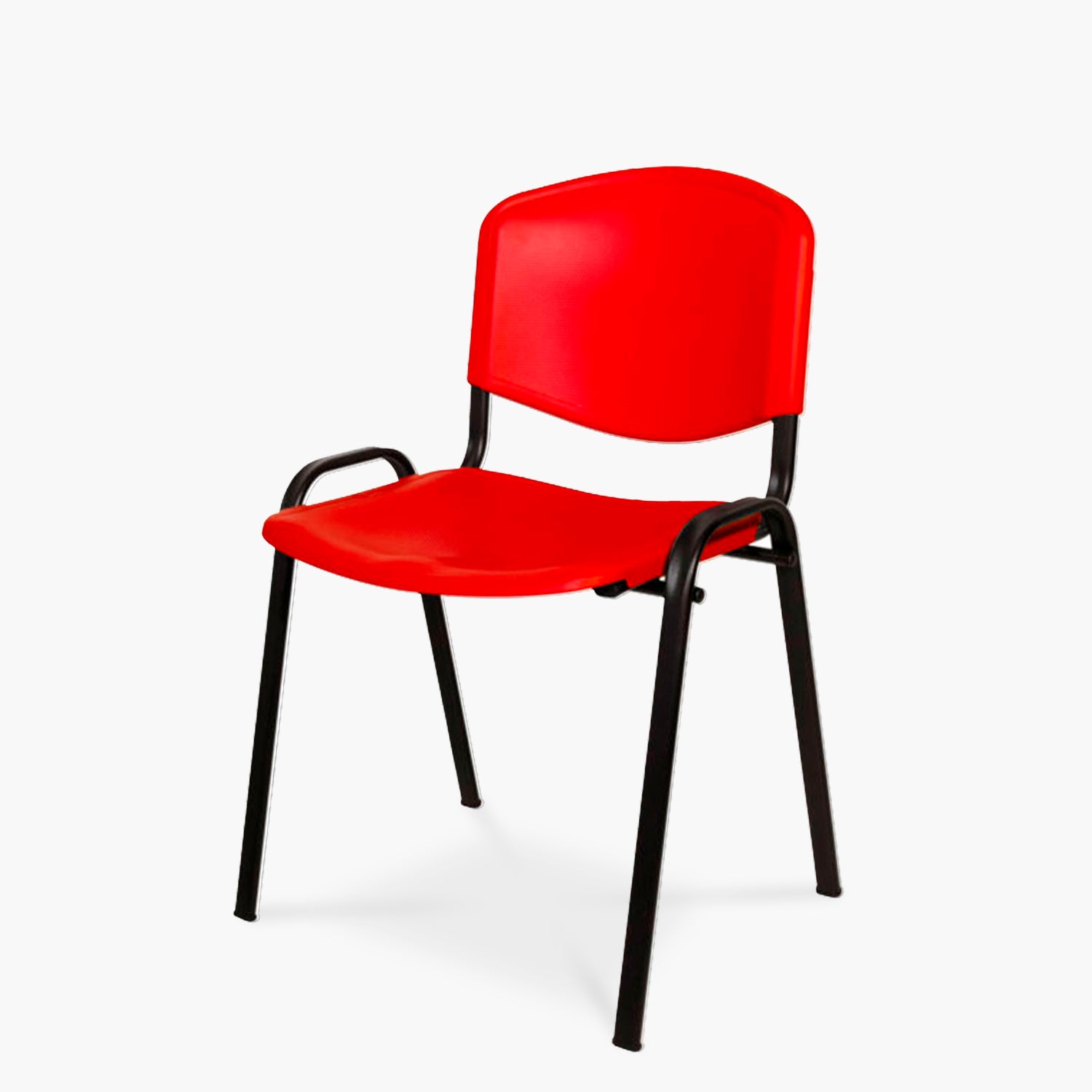 Silla Oficina Visita ISO PP Rojo Base Negro