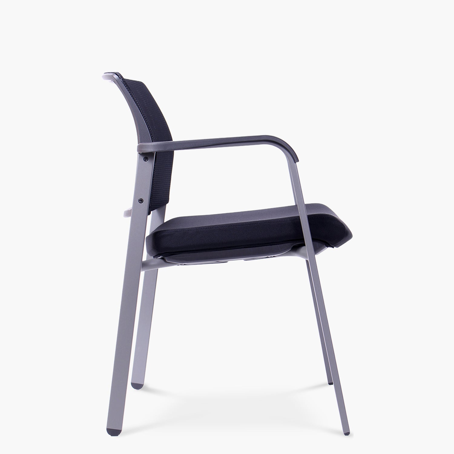 Silla Mirror Negro Base Gris