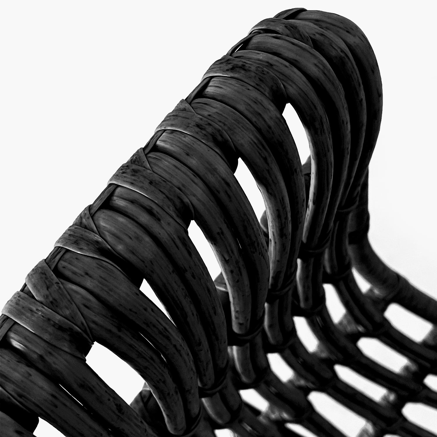 Sitial Ratan Sintético Creta Negro