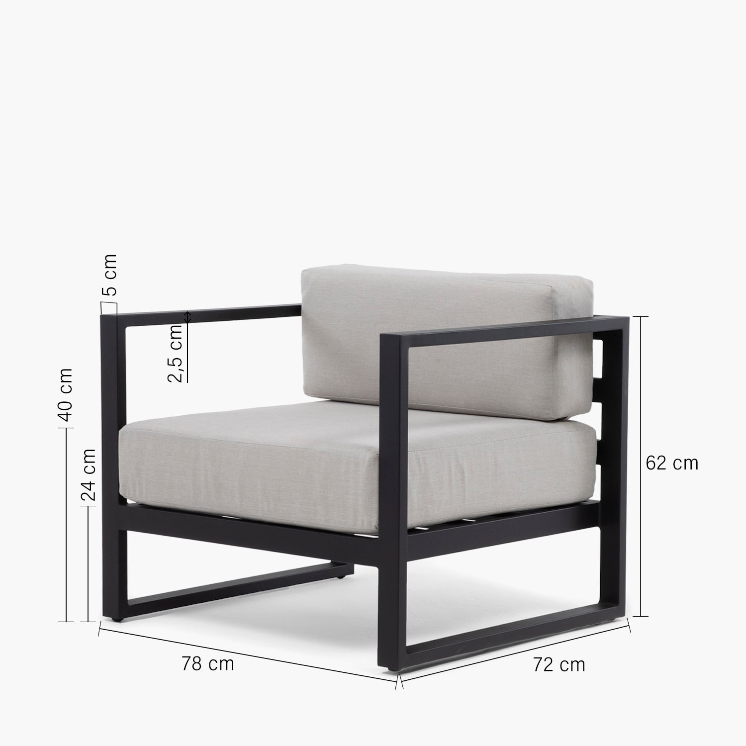 Sofá 1C Montego OLE Negro/Beige