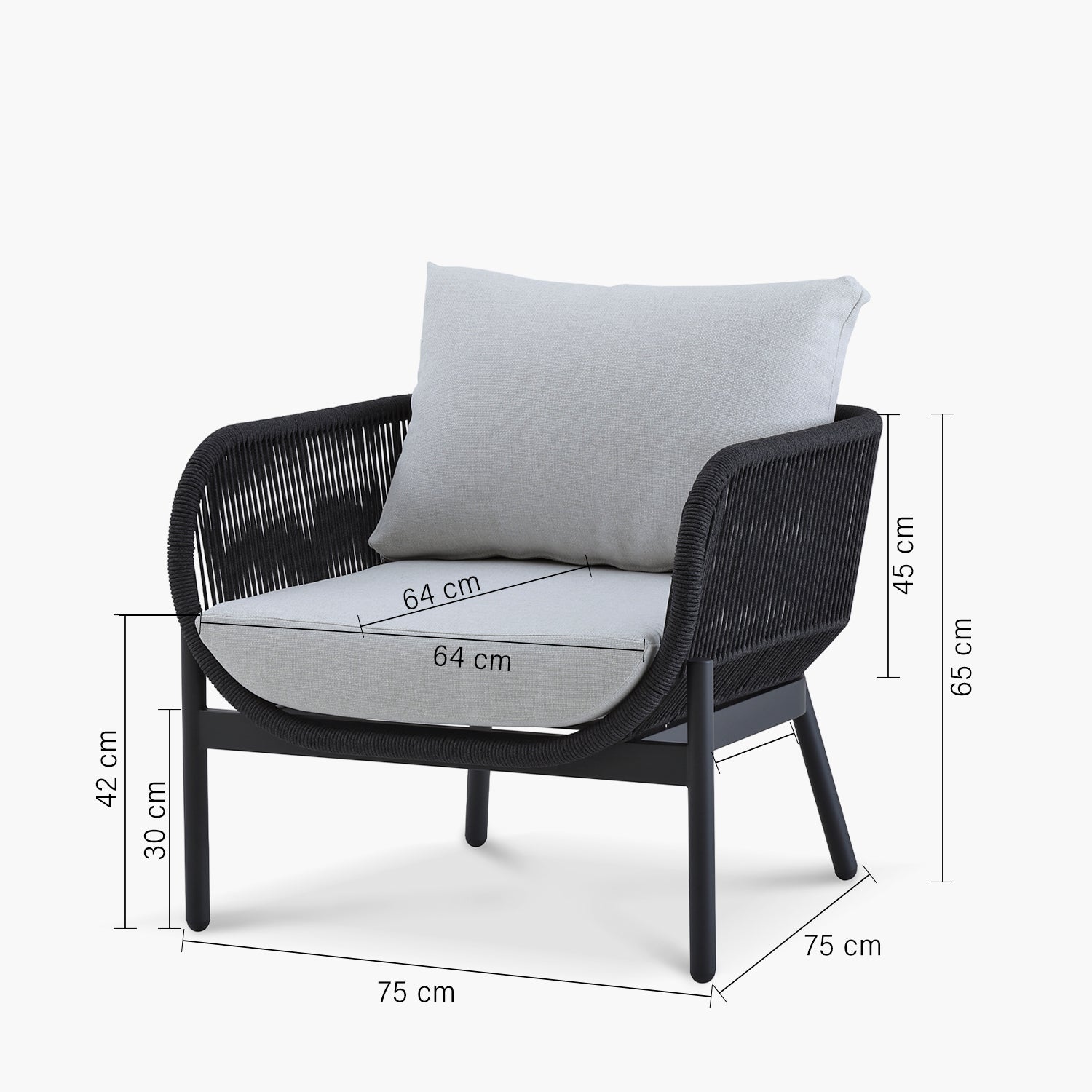 Sofá 1C Porto Belo Negro