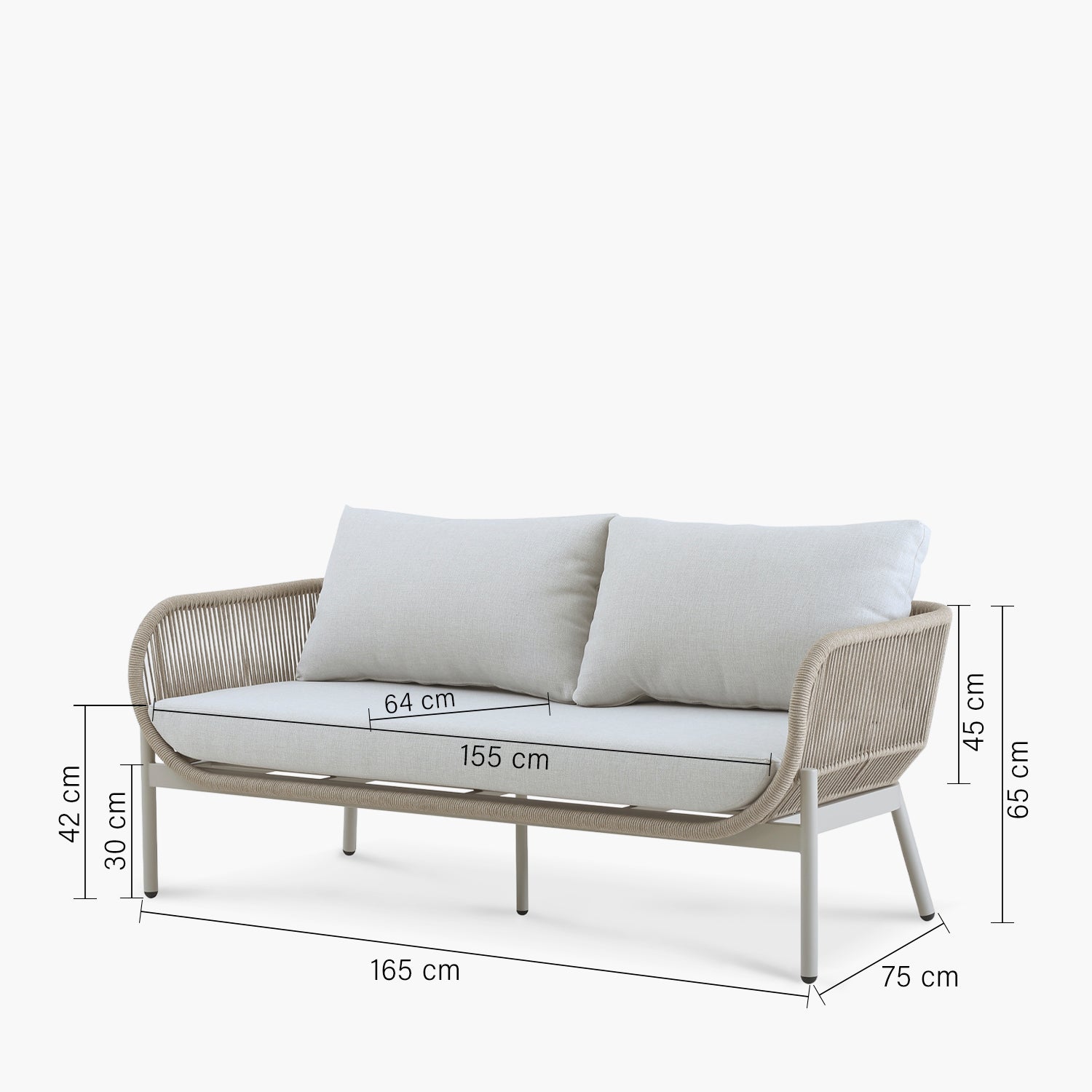 Sofá 2C Porto Belo Beige