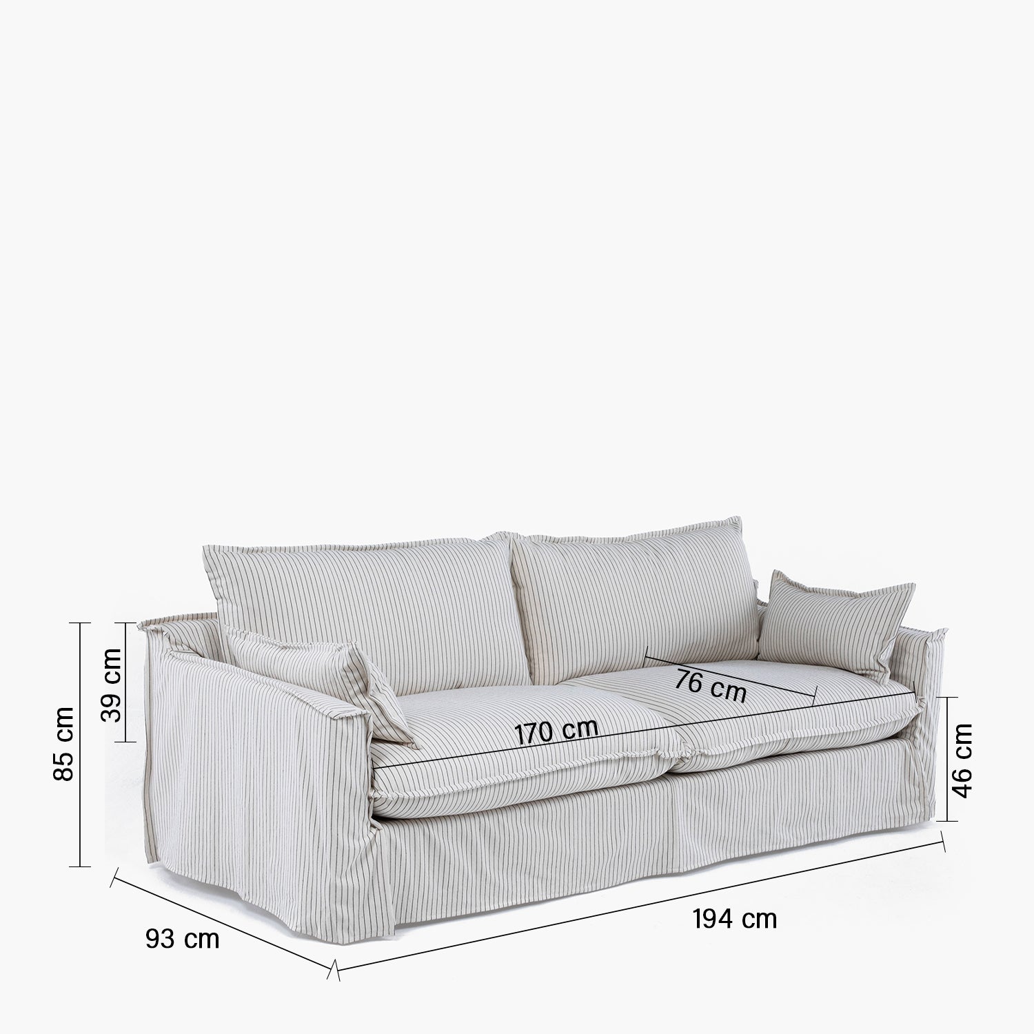 Sofá 2,5C Báltico Rayas