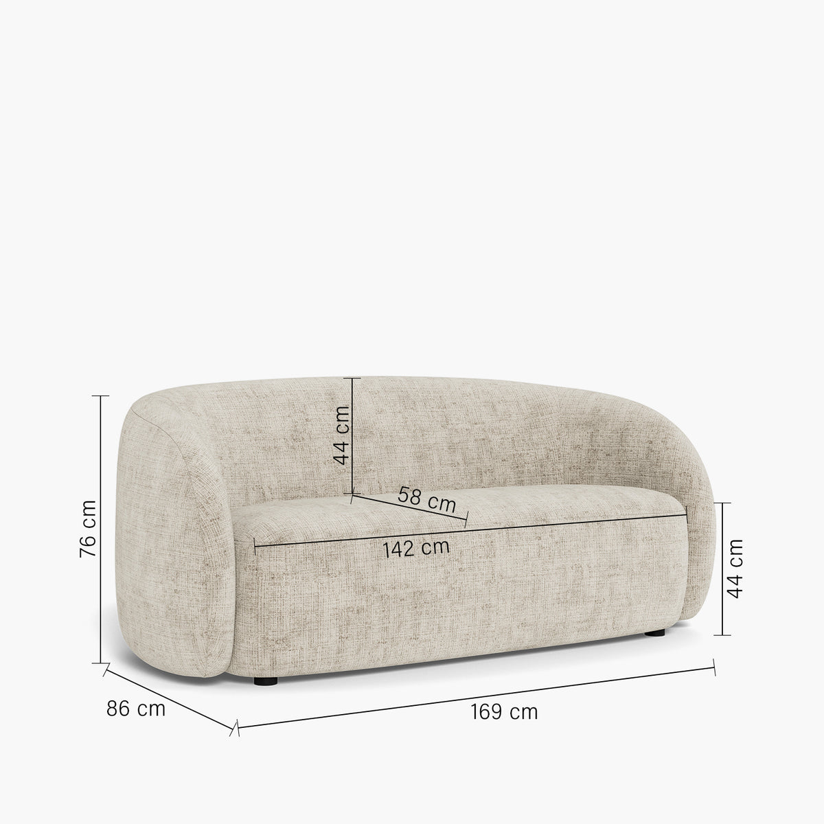 Sofá 2.5 Cuerpos Lodi Beige