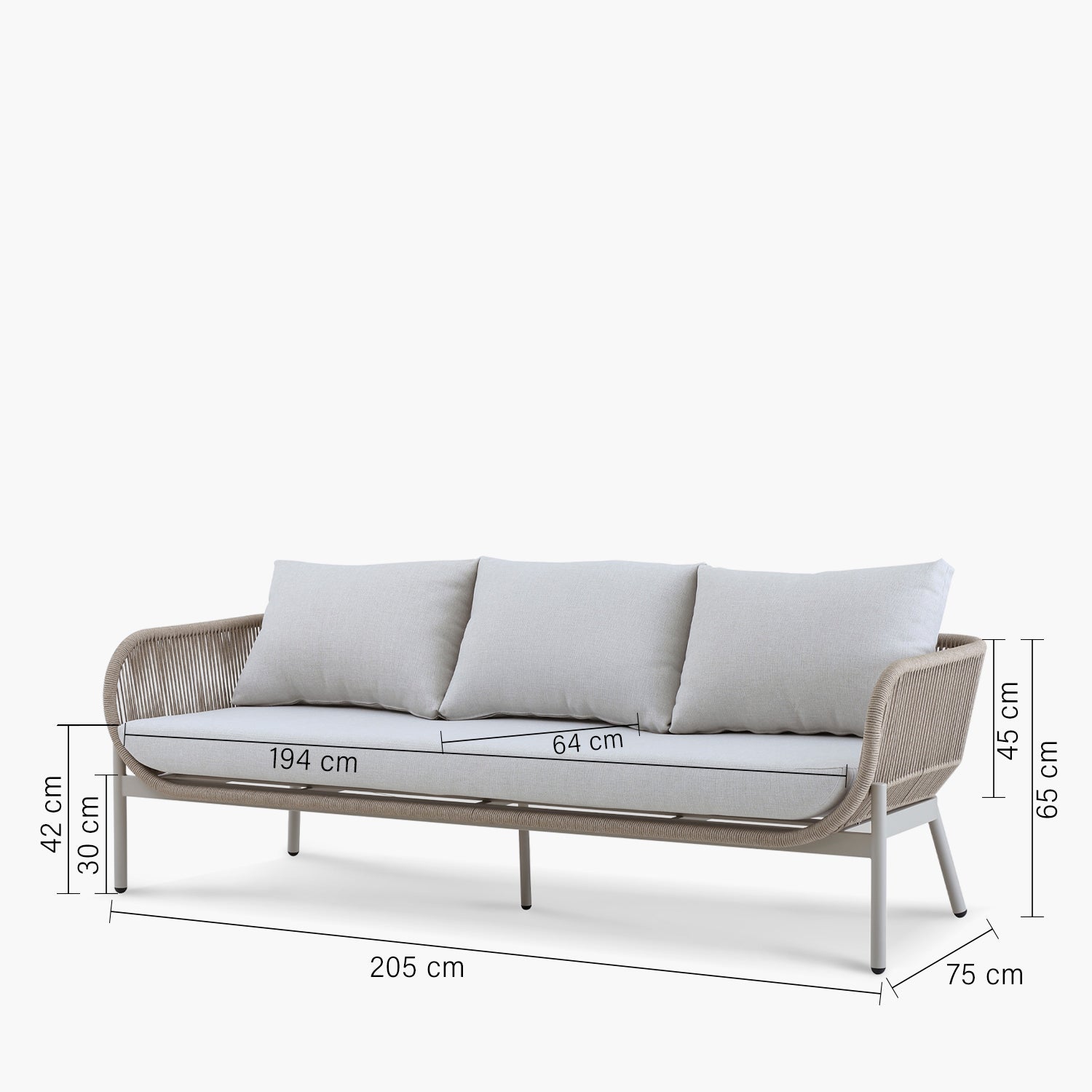 Sofá 3C Porto Belo Beige