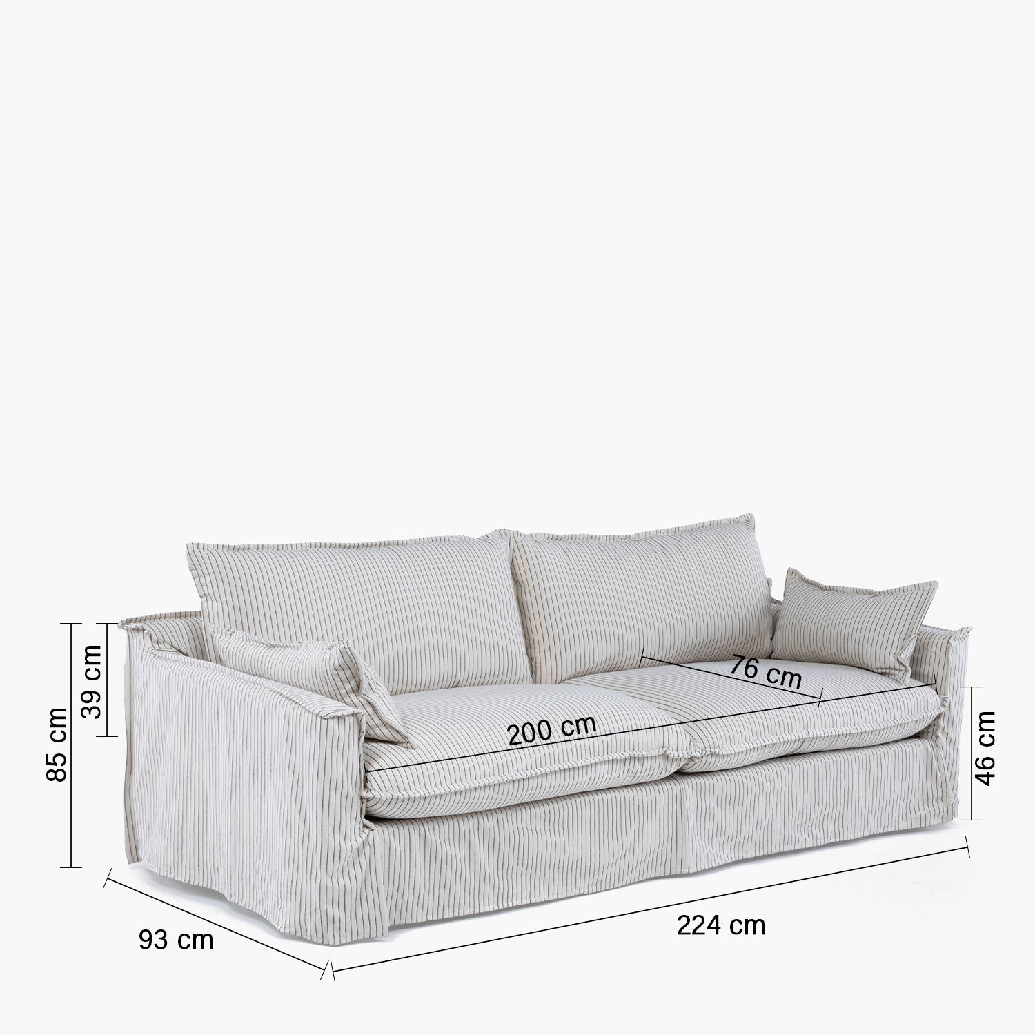 Sofá 3,5C Báltico Rayas