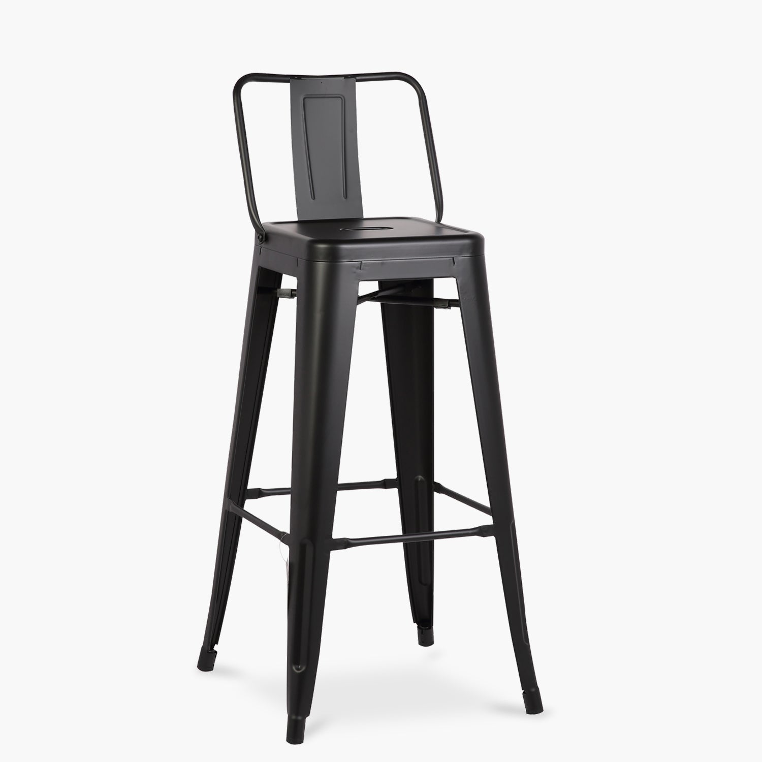 Taburete Alto 77 Tolix c/resp Negro