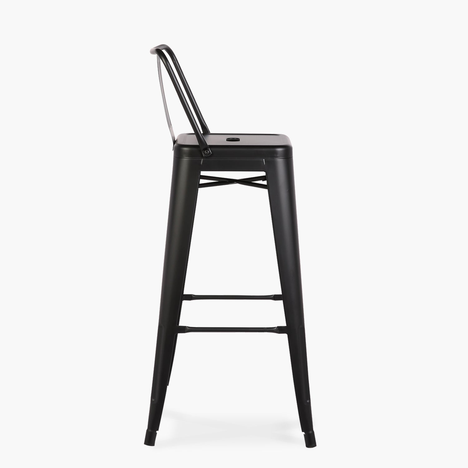 Taburete Alto 77 Tolix c/resp Negro