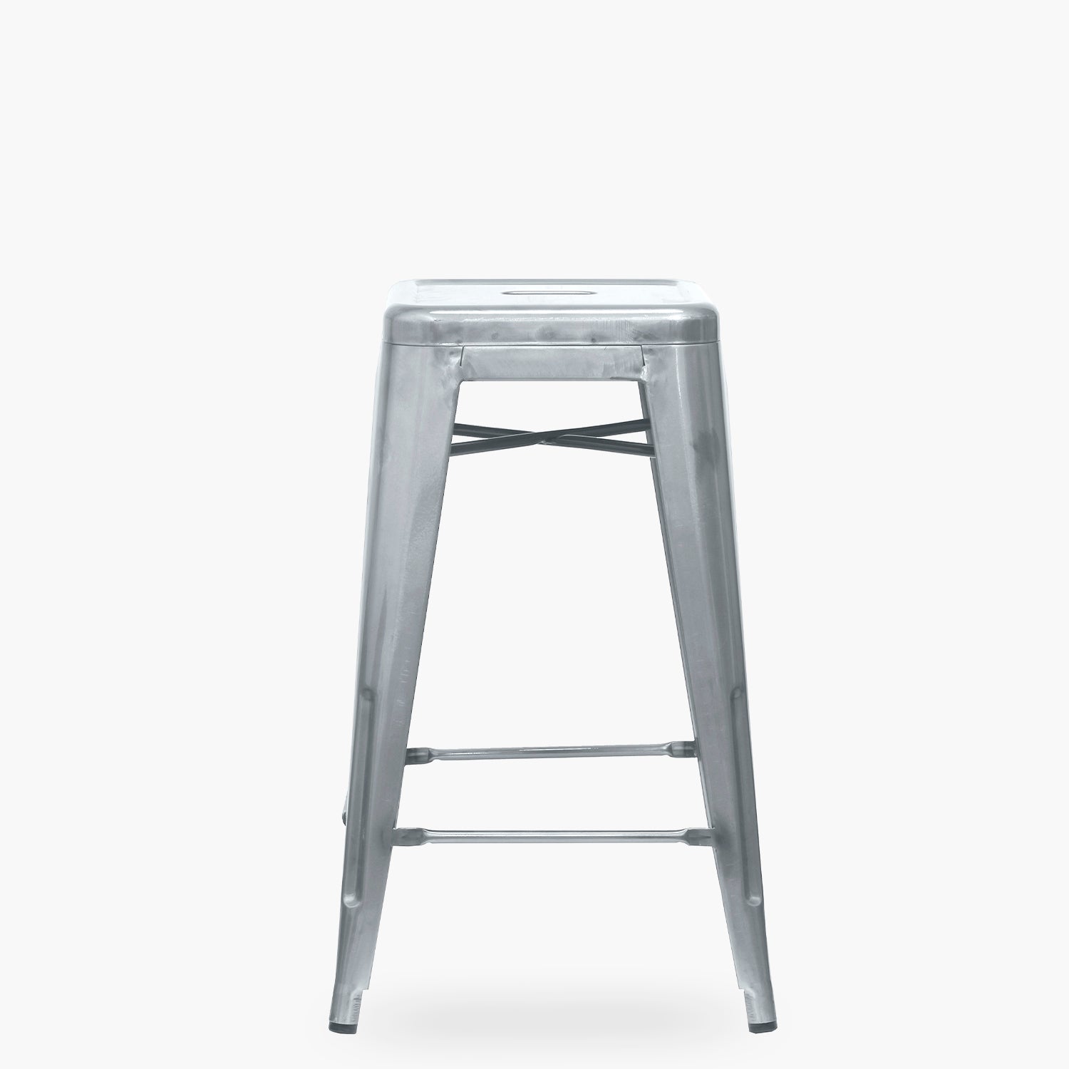 Taburete Medio 67 Tolix Plata