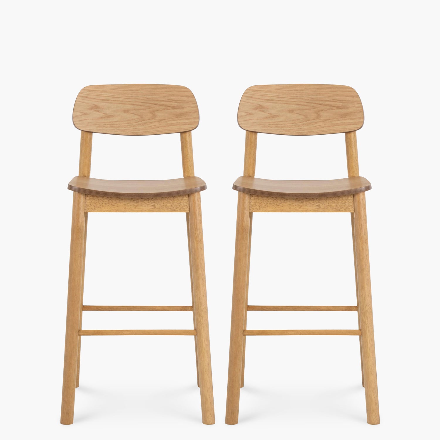 Pack 2 Taburete Madera Owen Natural