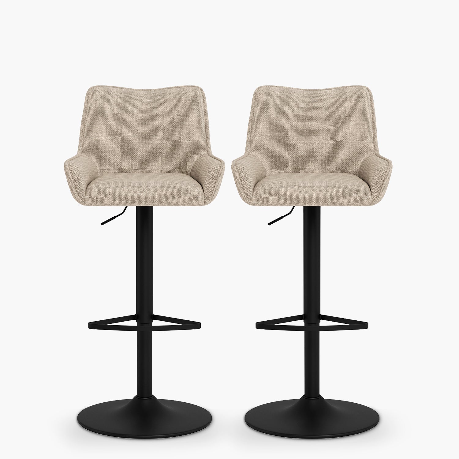 Pack 2 Taburete Tapiz Eddie Beige