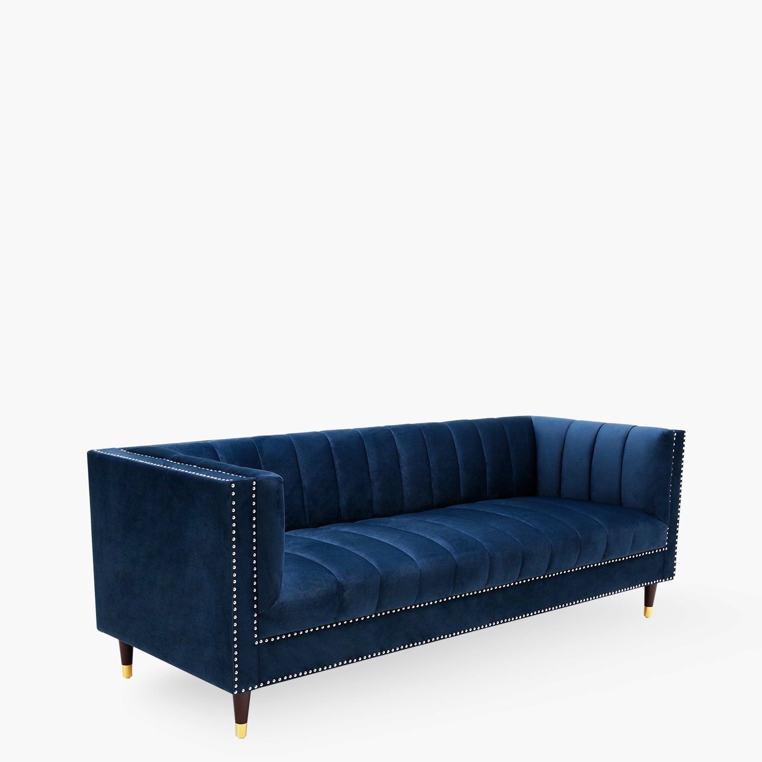 Sofá Caravan velvet azul - Form Design - Sofas 3C Hogar